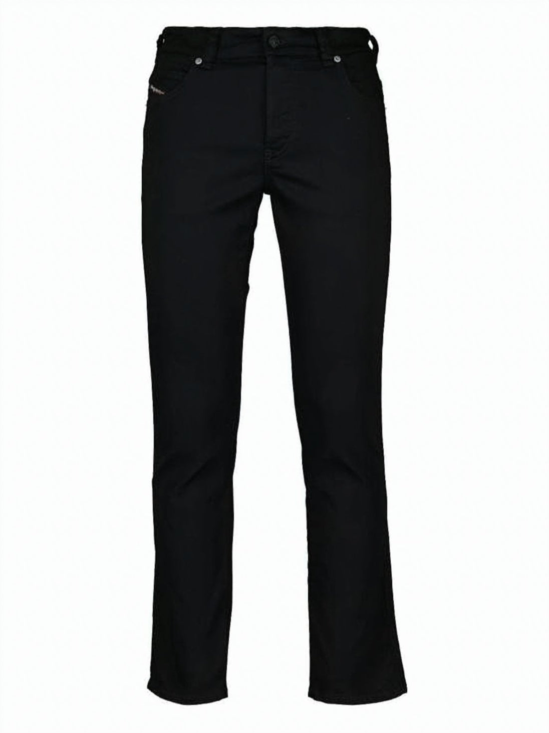 Straight-Leg Black Denim Pants