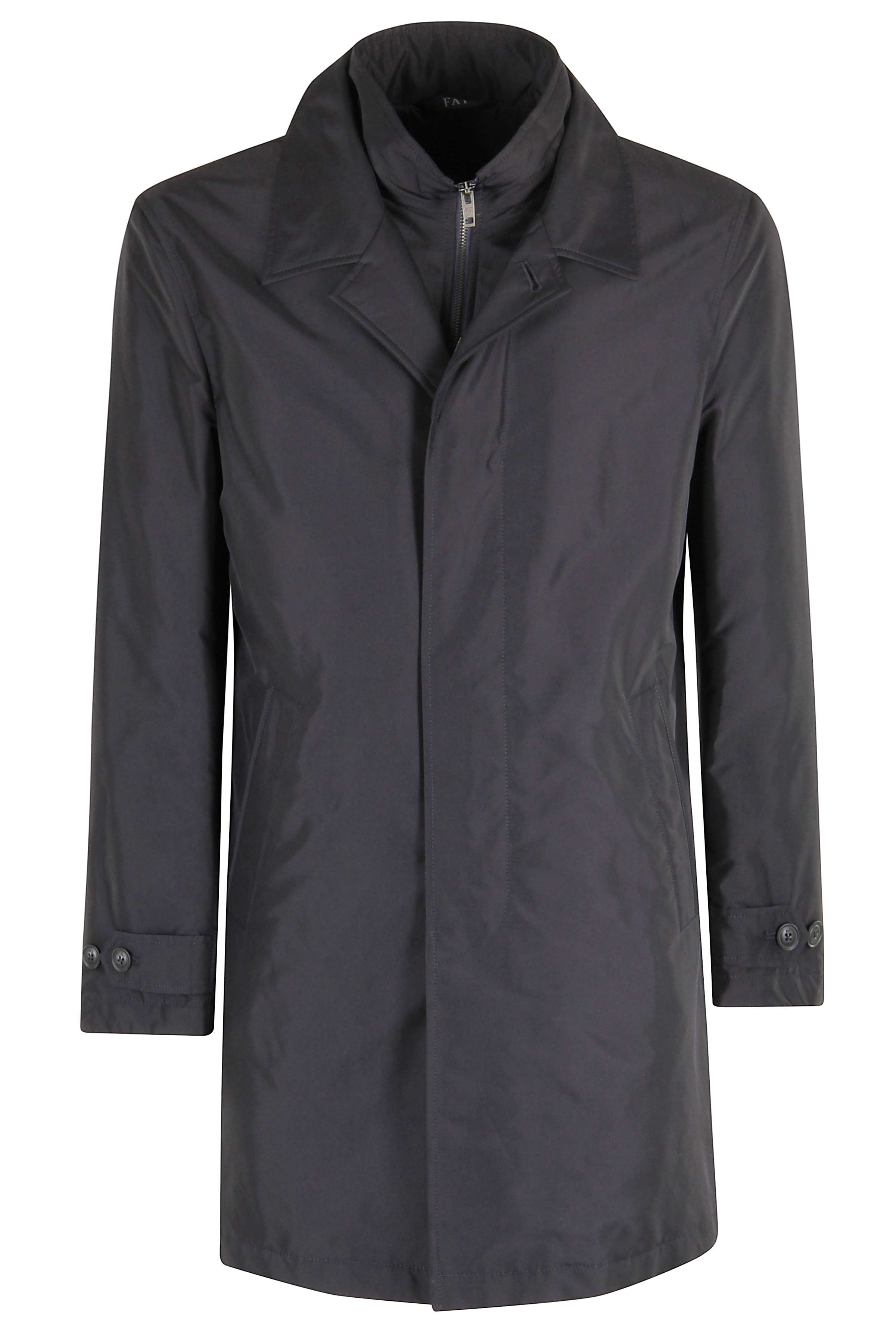 Water-Repellent Technical Poplin Jacket With High Collar