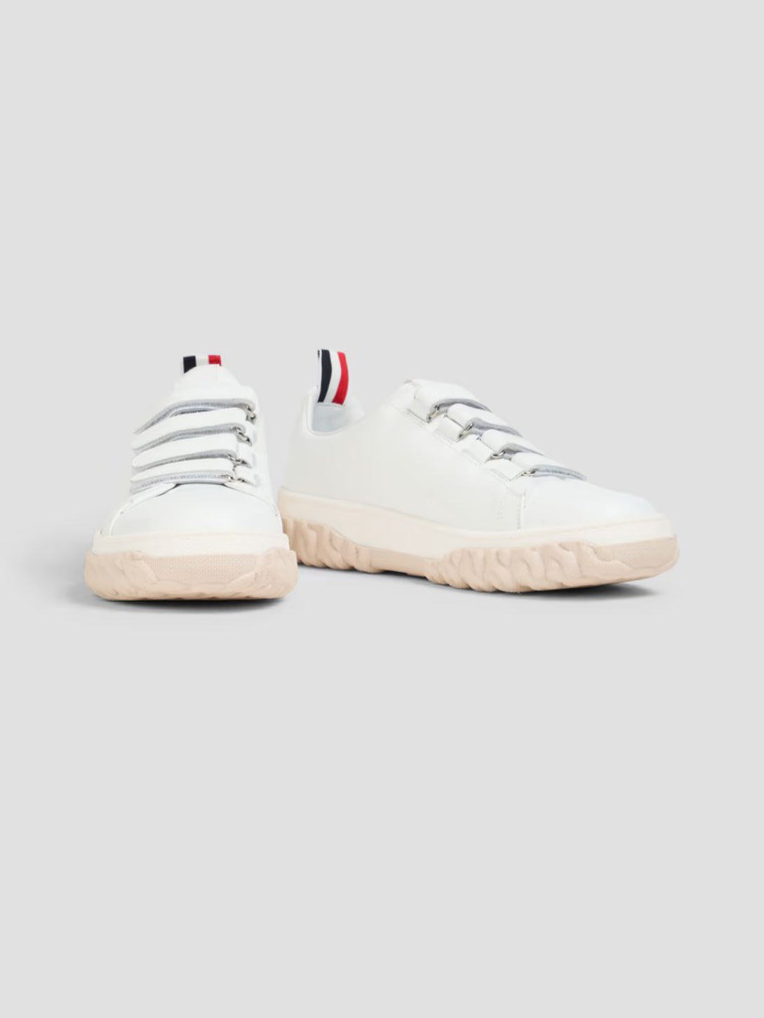 Low-Top Sneakers with Textured Rubber Sole and Velcro Straps