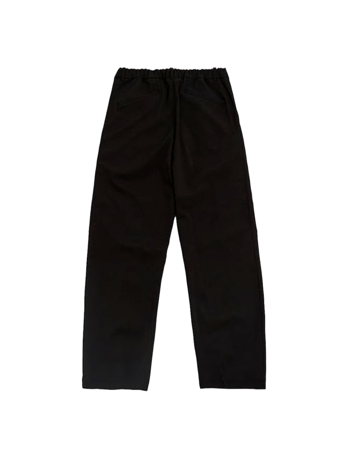 Straight Pants With Elastic Waistband And Side Pockets