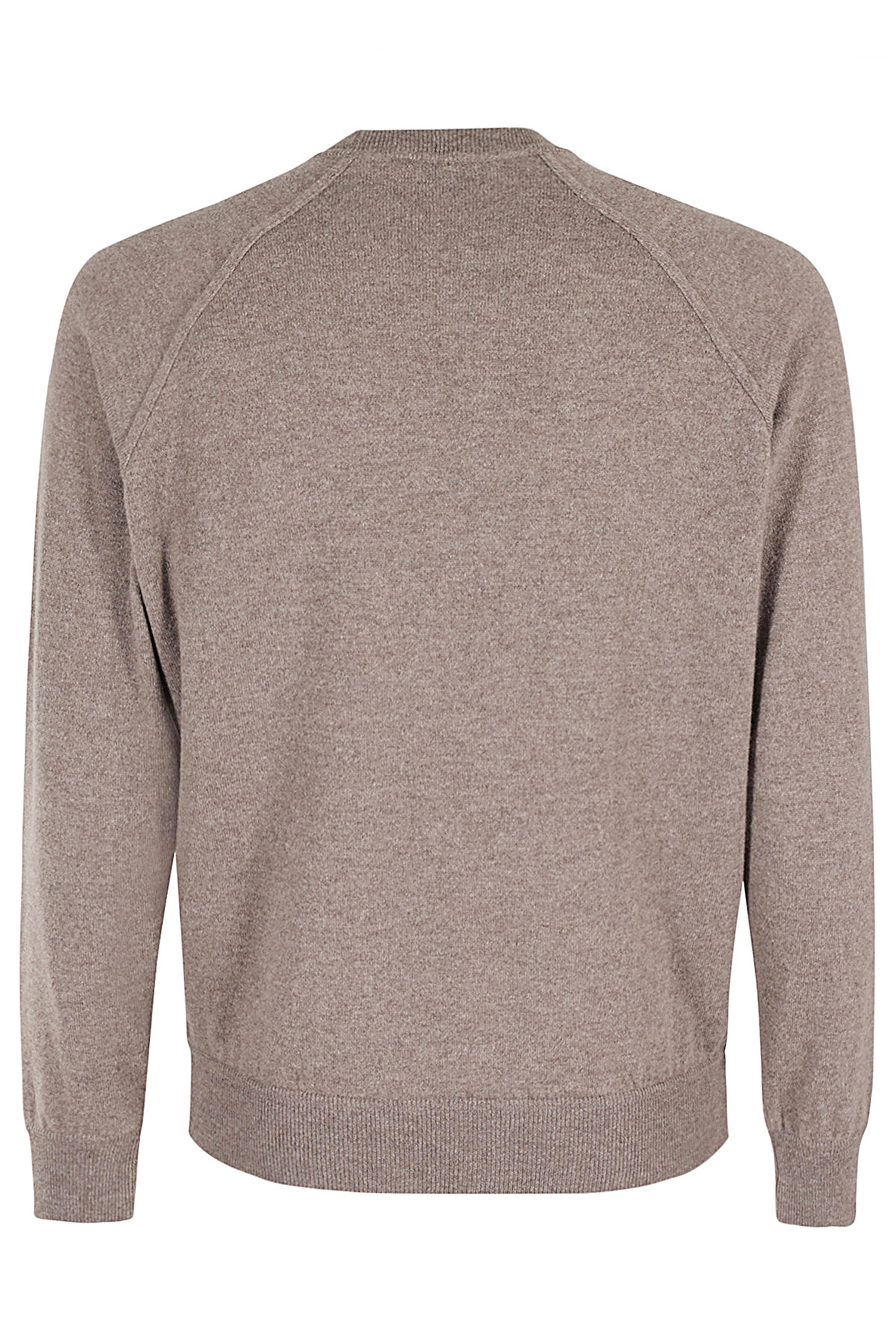 Sweter z wełny i kaszmiru z raglanowym rękawem w kolorze taupe
