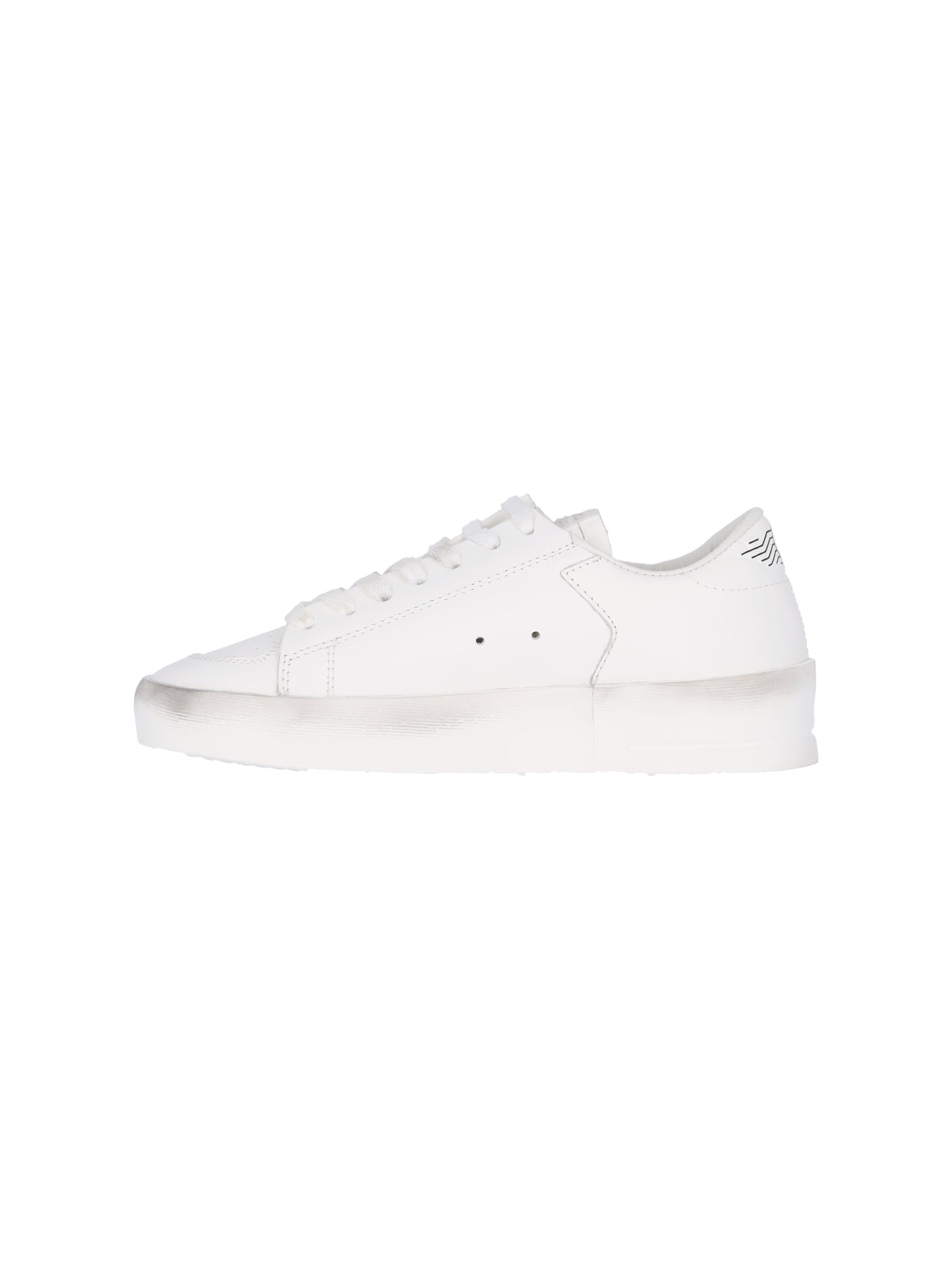 White Stardan Worn Calf Leather Sneakers