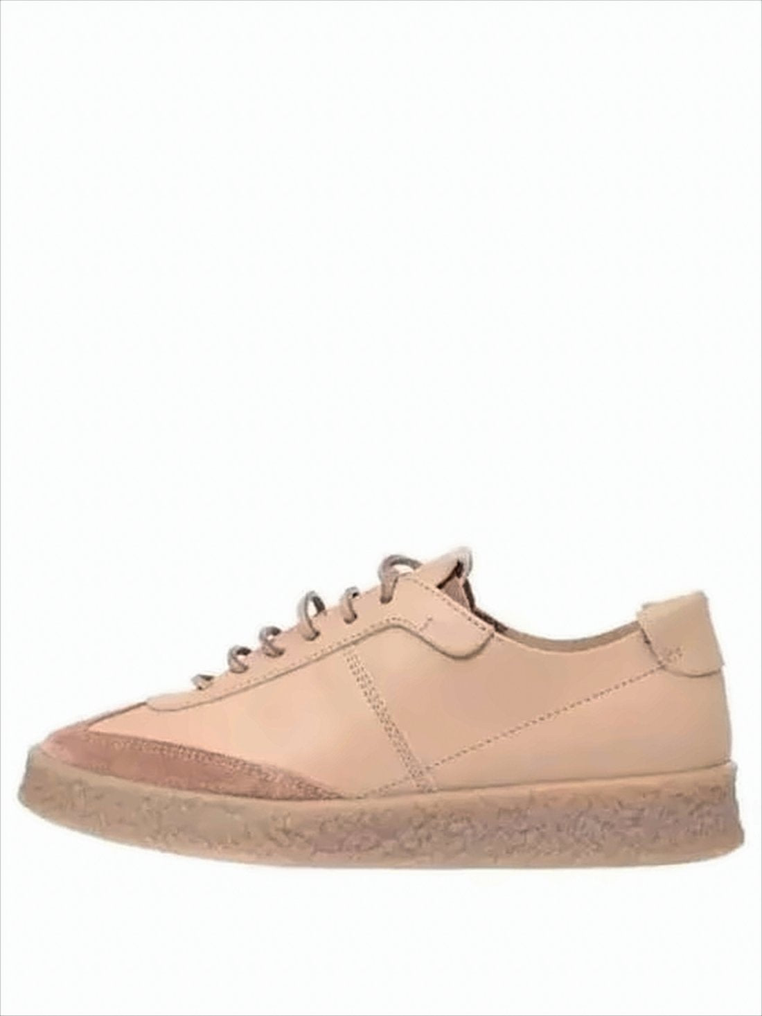 Smooth Leather and Suede Low-Top Sneakers