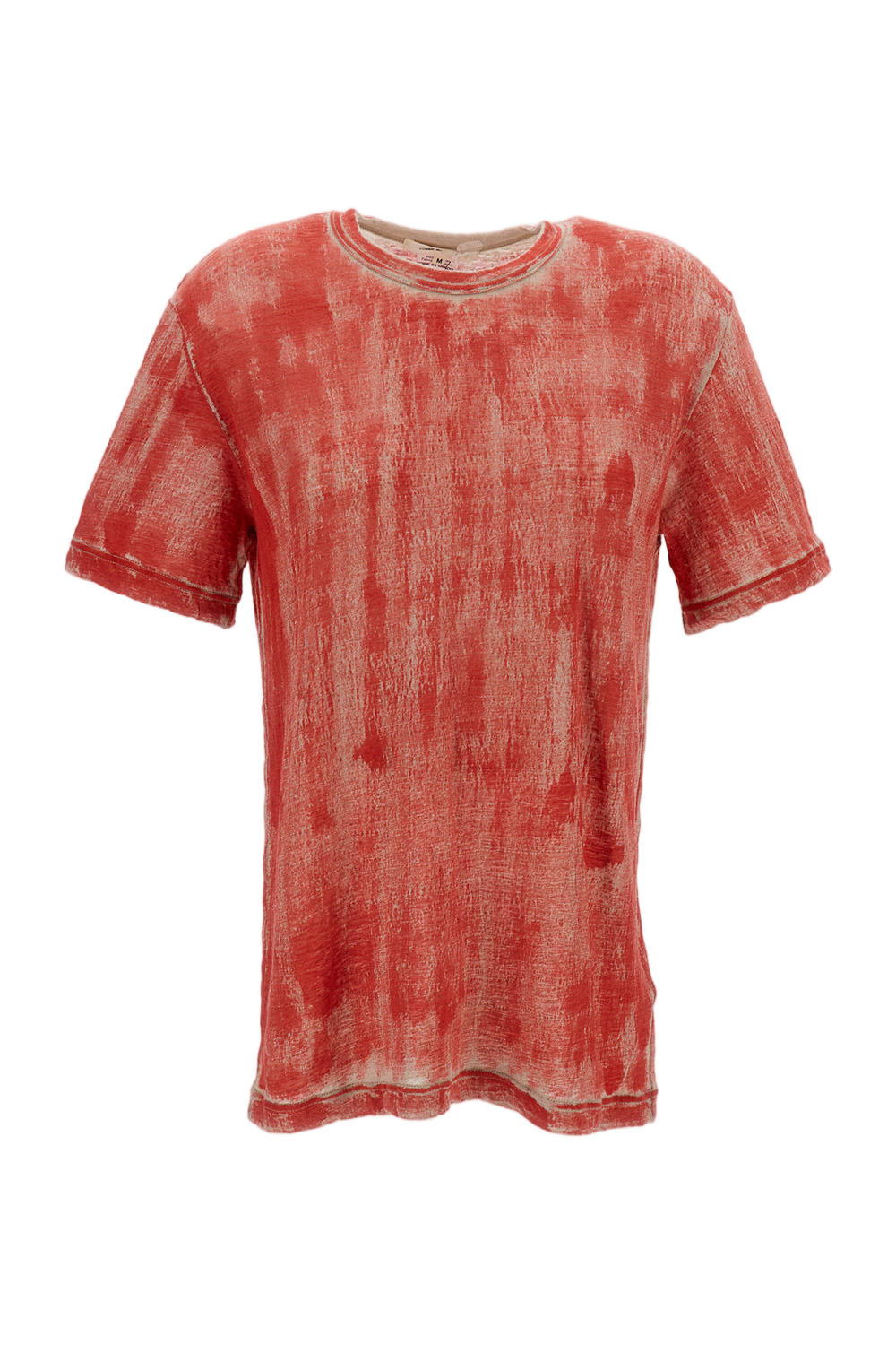Faded Multicolor Ramie Short-Sleeve T-Shirt