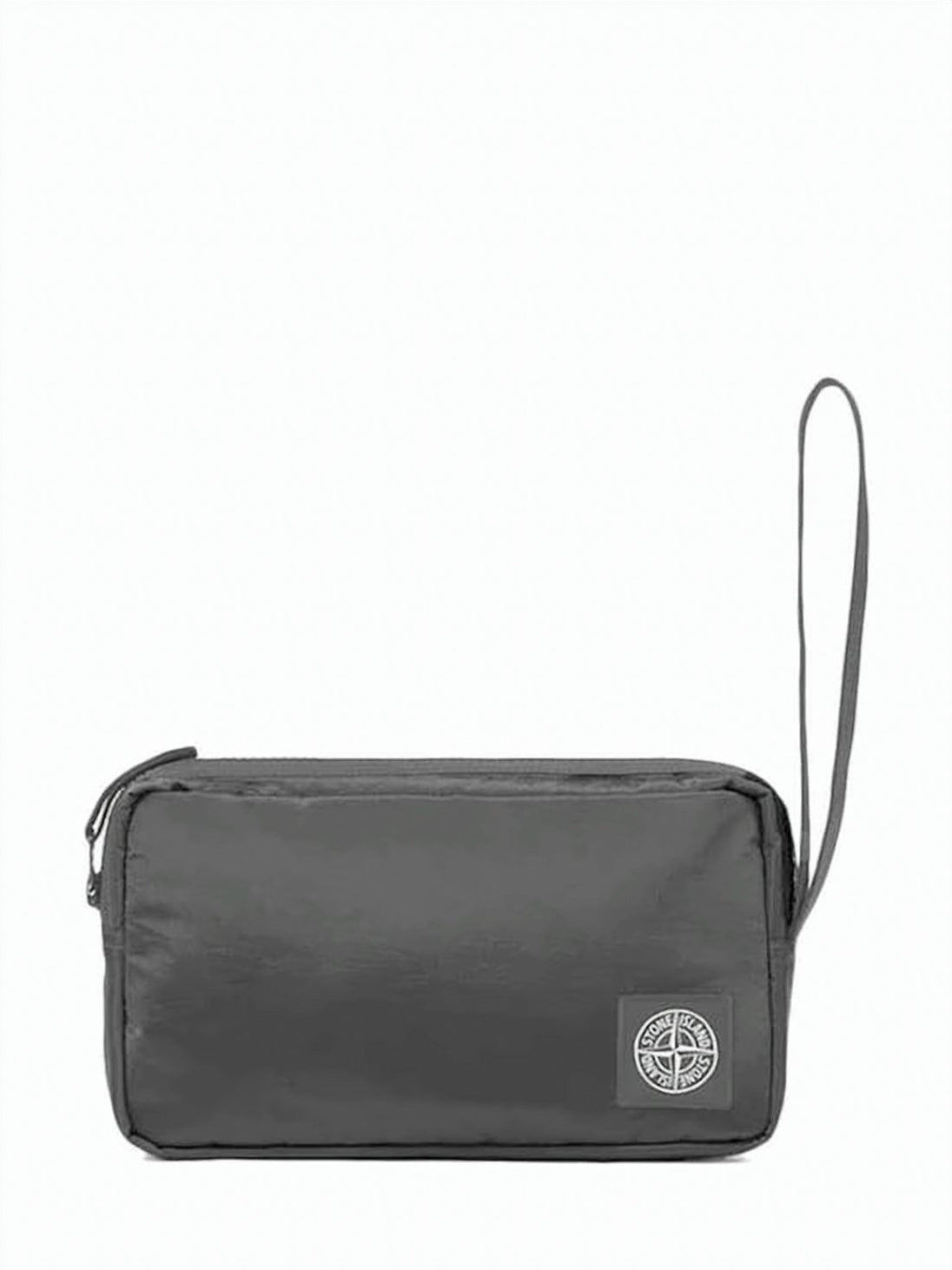 Rectangular Black Clutch with Zip Closure