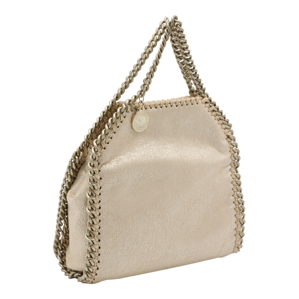 Medium Textured Handbag with Chain Trim