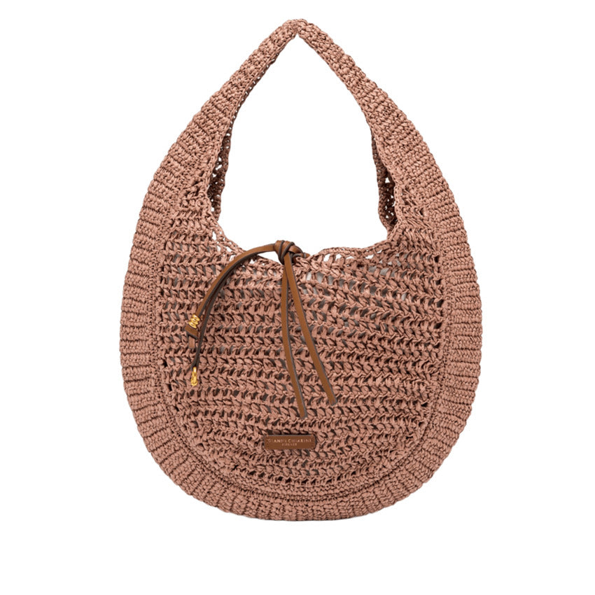 Crochet Straw Hobo Bag