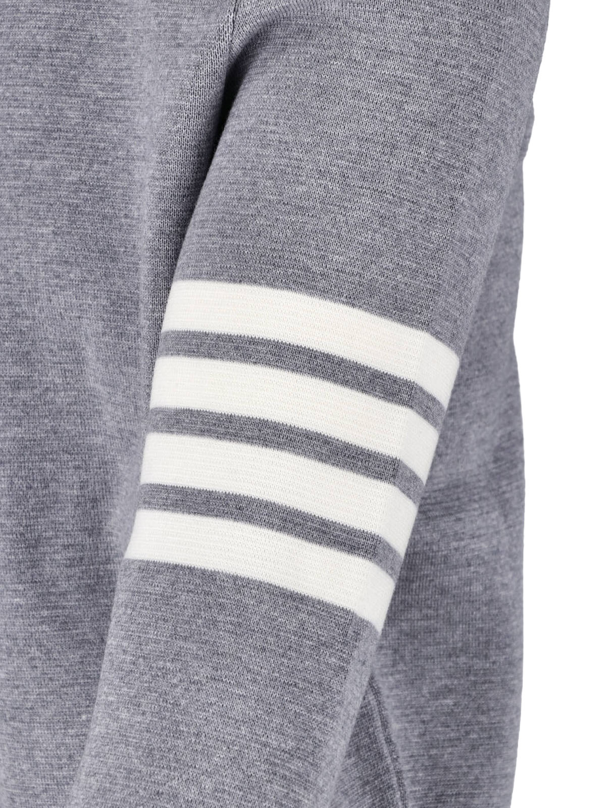 Crew Neck Knit Sweater with Distinctive Stripe Details