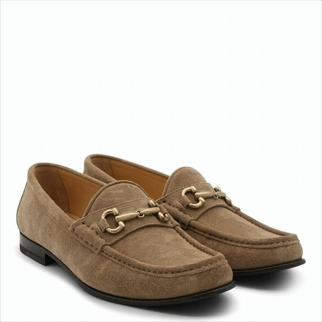 Moccasin-Toe Suede Loafers