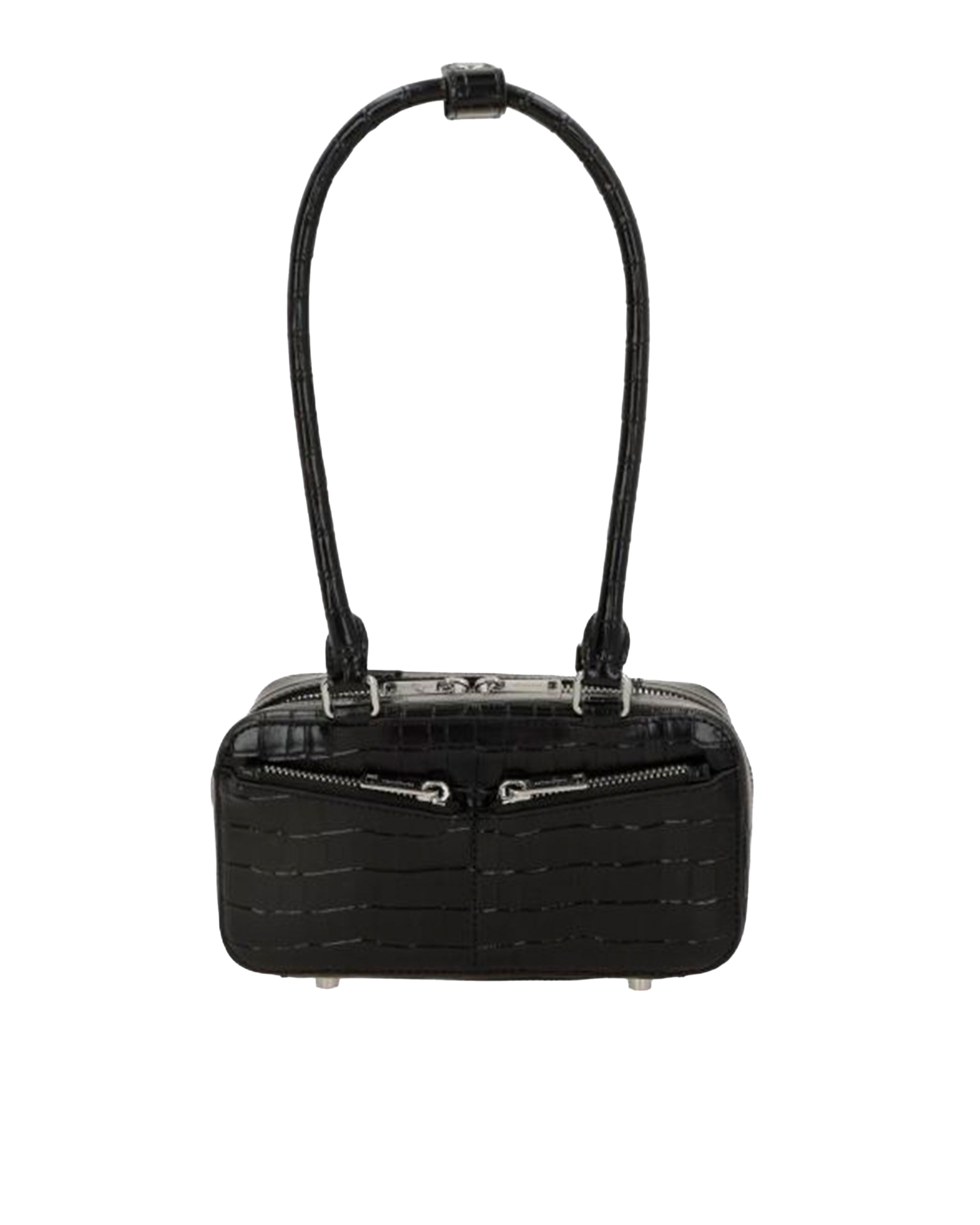 Mini Shoulder Bag with Crocodile-Effect Texture