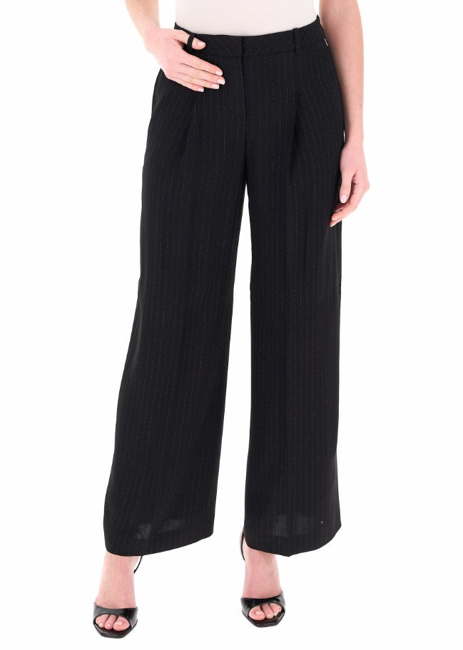 Black Tiana4 Wide Leg Trousers
