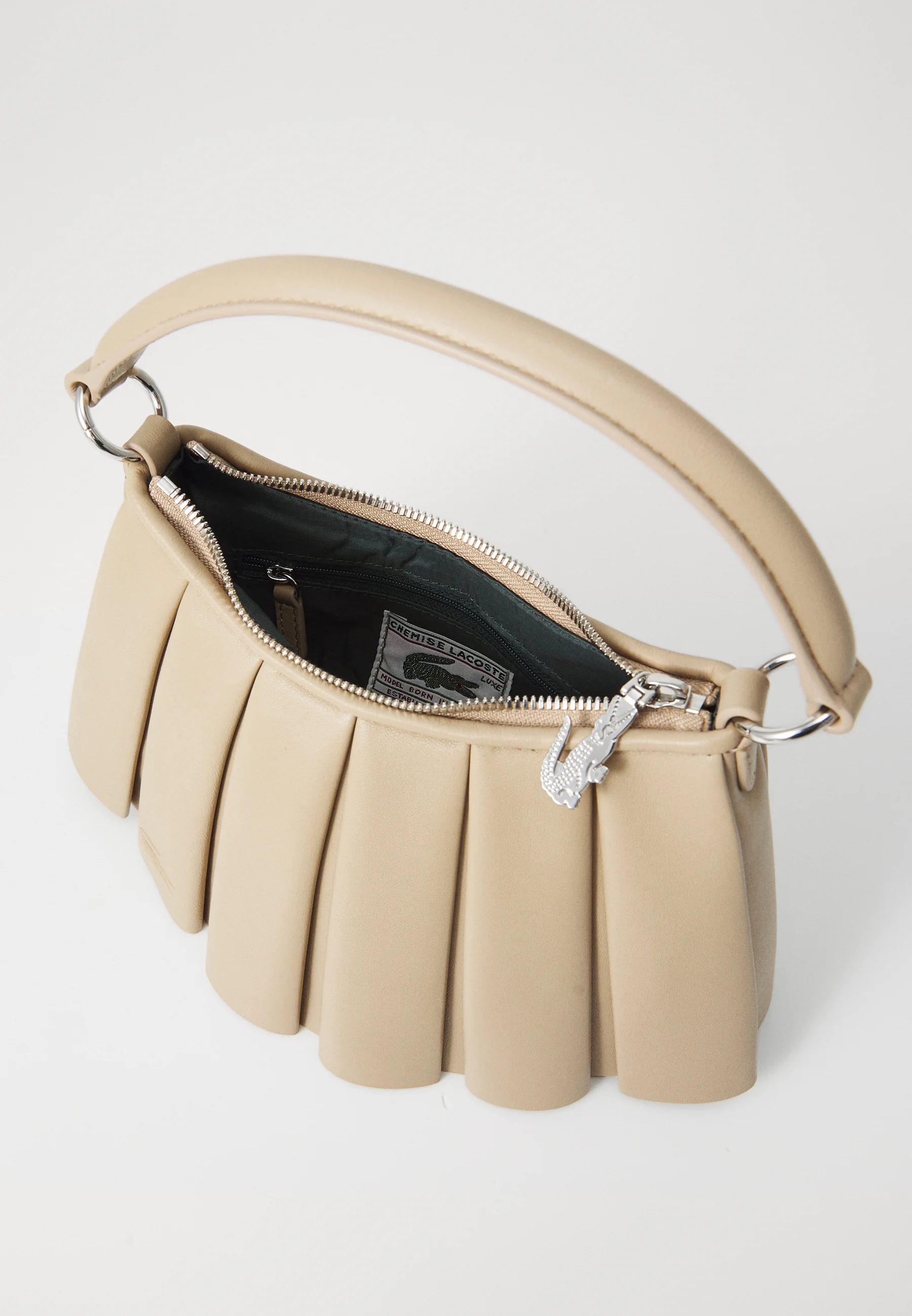 Beige Lenglen Leather Shoulder Bag