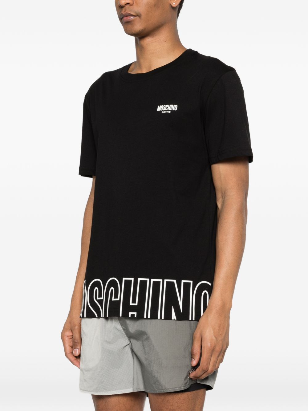 Black Cotton Logo T-Shirt