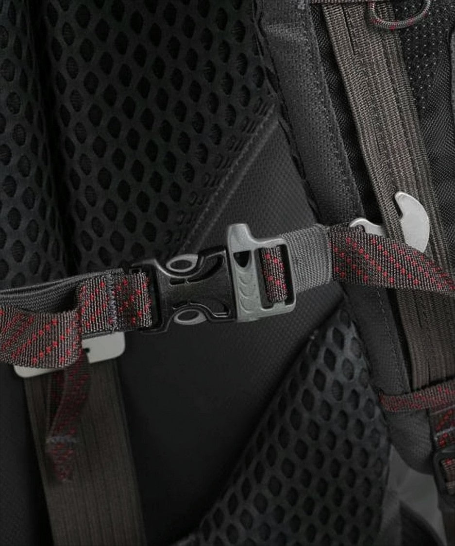 Multi-Compartment Black Backpack with Padded Support