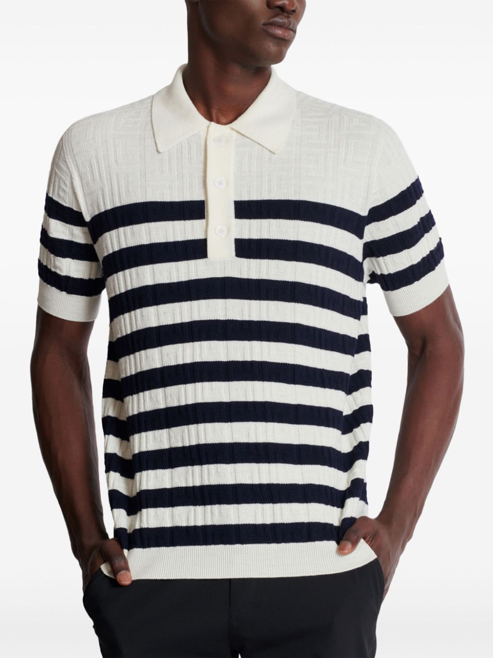 Knitted Virgin Wool Polo Shirt