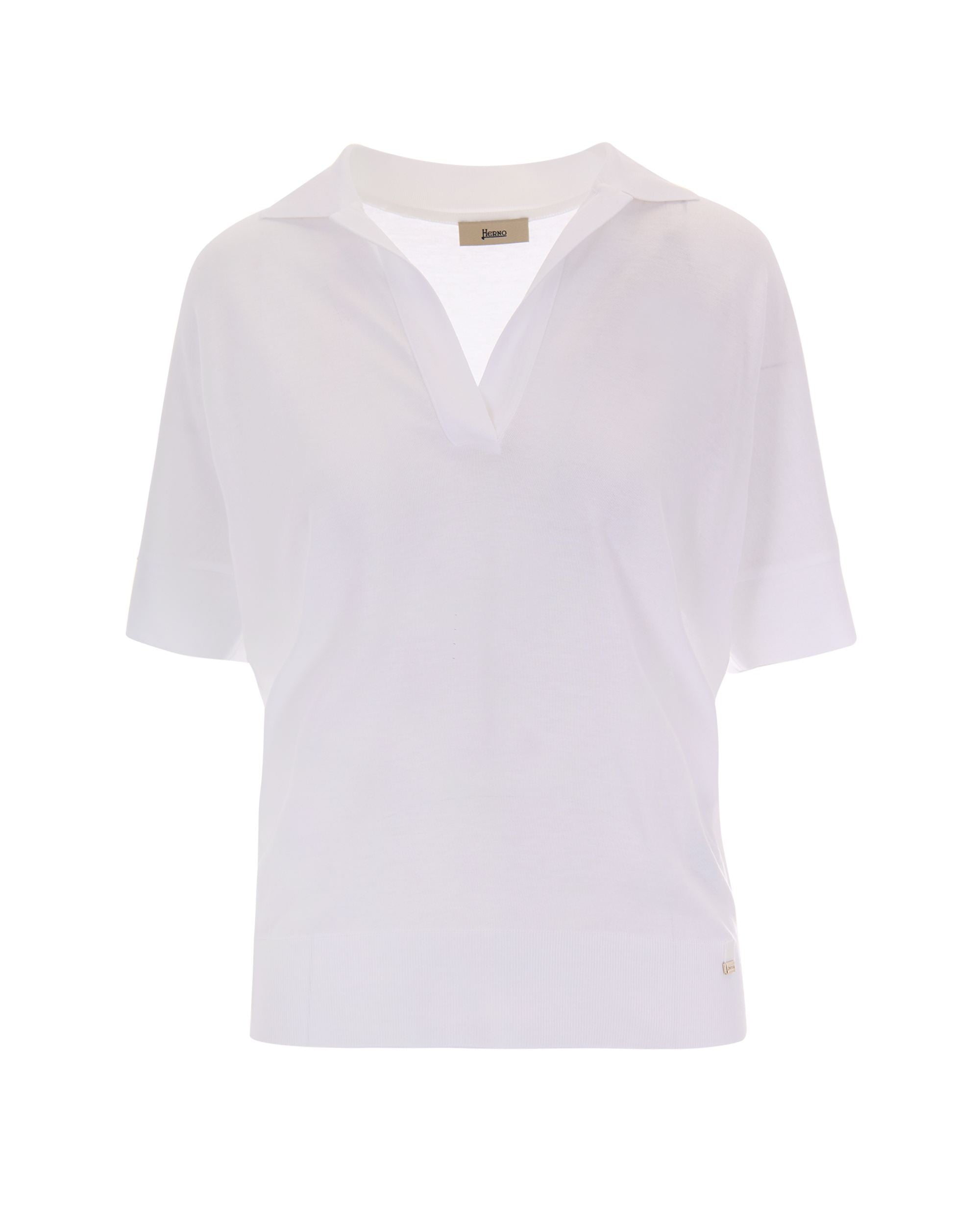 White Jersey Polo