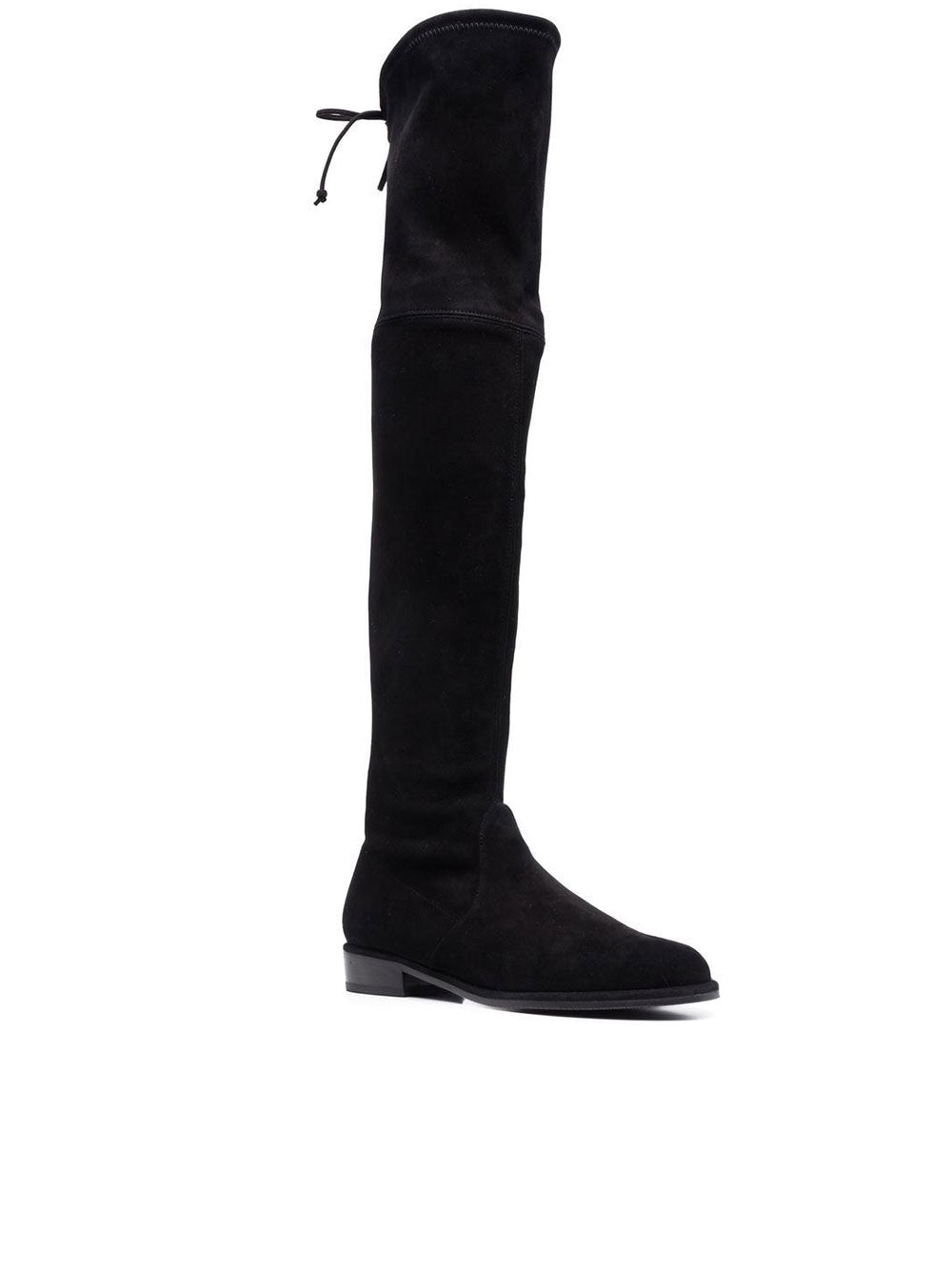 Black Lowland Smooth Leather Knee-High Boots