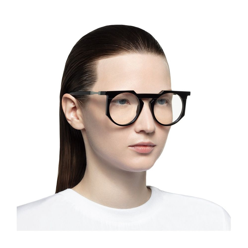 Wl0025 Geometric Round Sunglasses With Articulated Temples