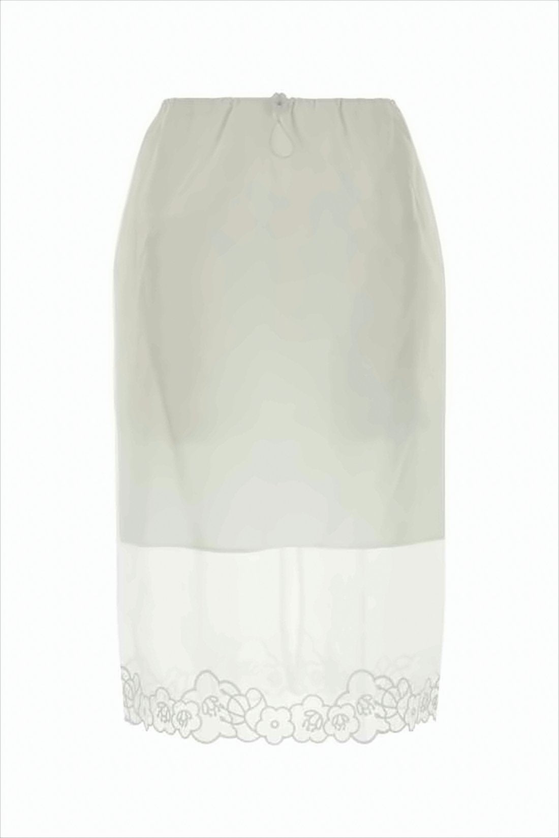 Delicate Midi Skirt With Floral Embroidery