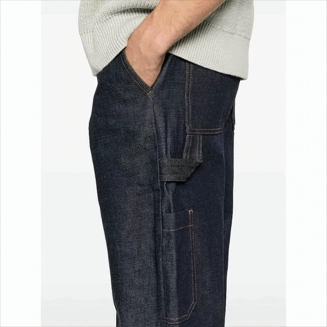 Relaxed Fit Straight-Leg Denim Pants