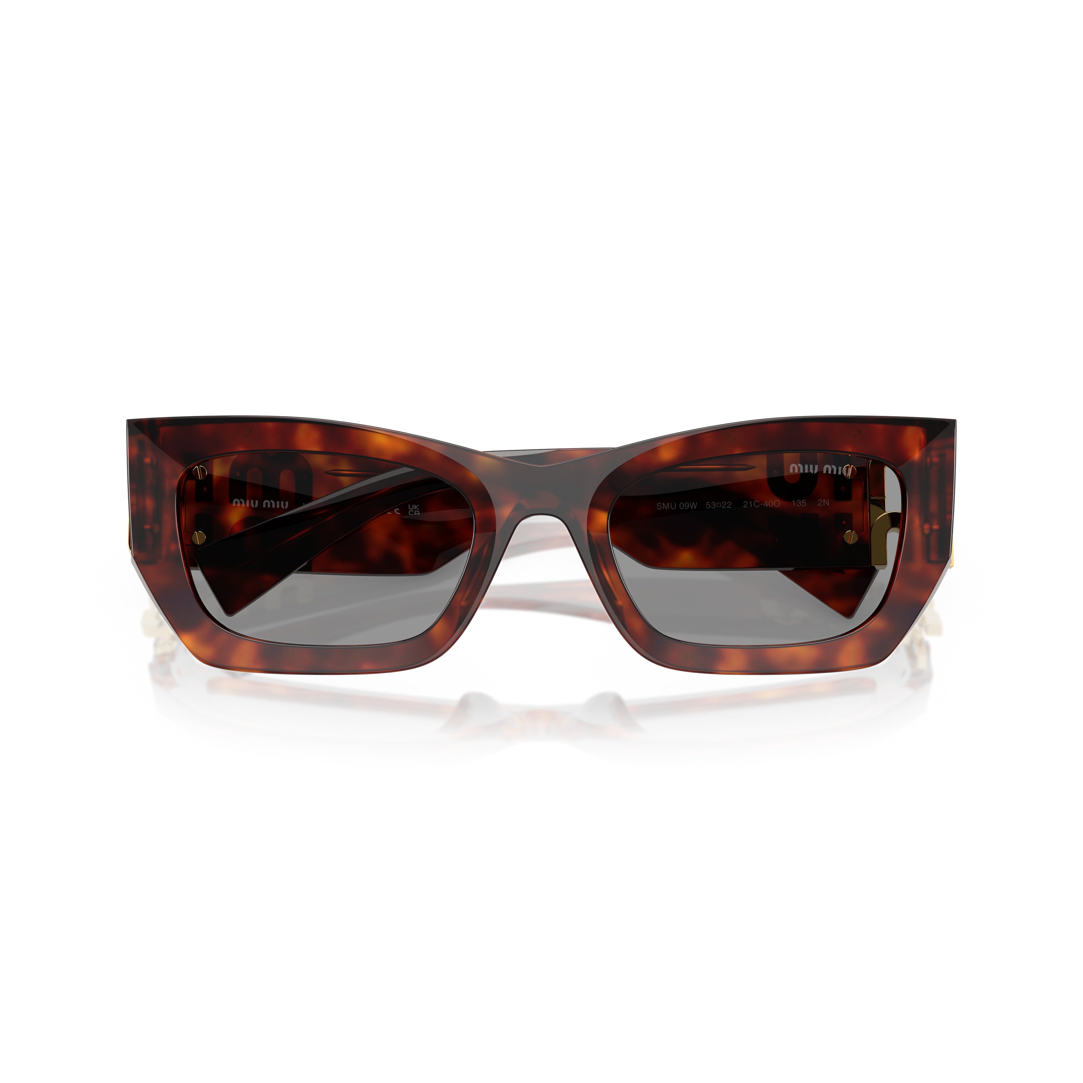 0mu 09ws Angular Tortoiseshell Acetate Sunglasses
