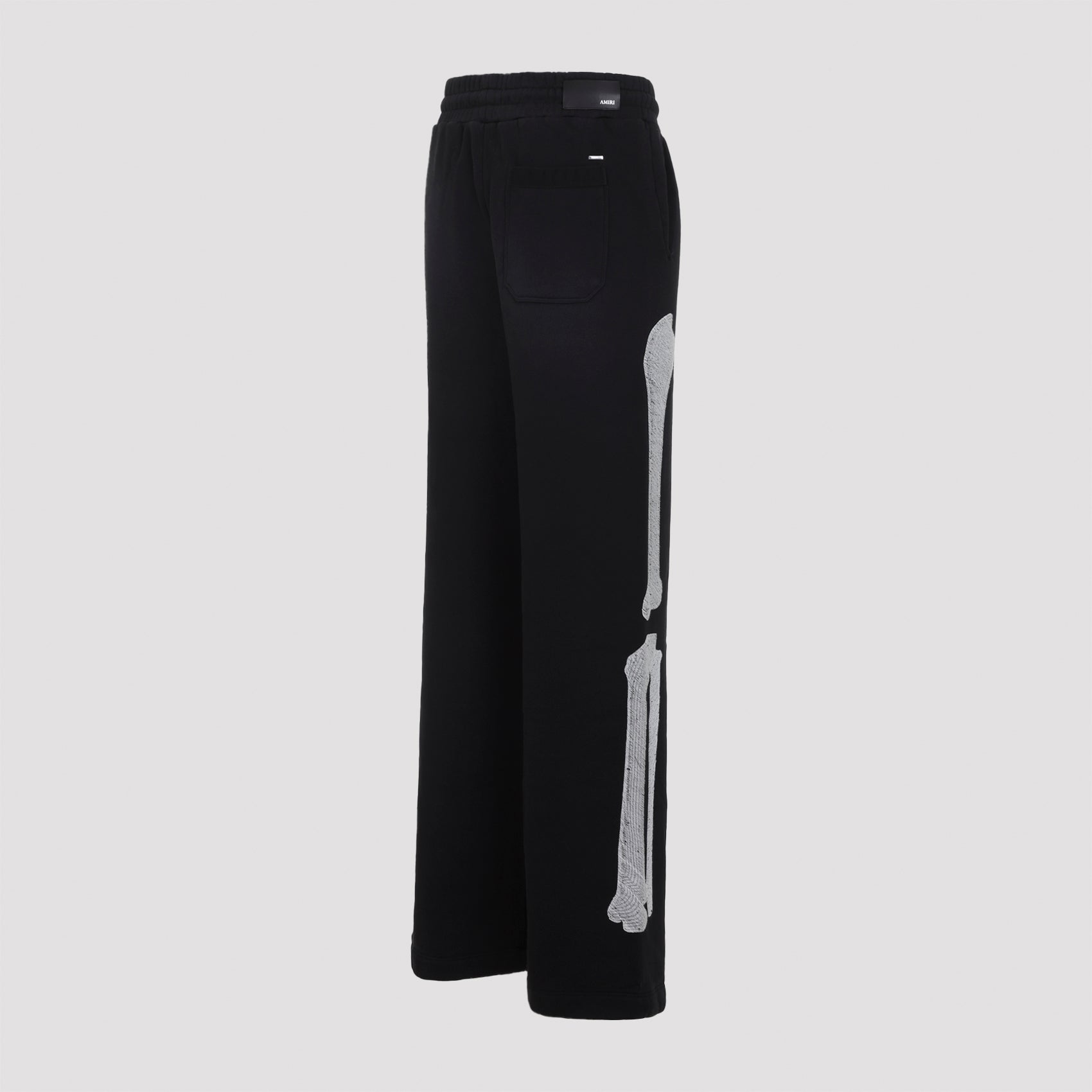 Wide-Leg Relaxed Fit Trousers With Bone Graphics