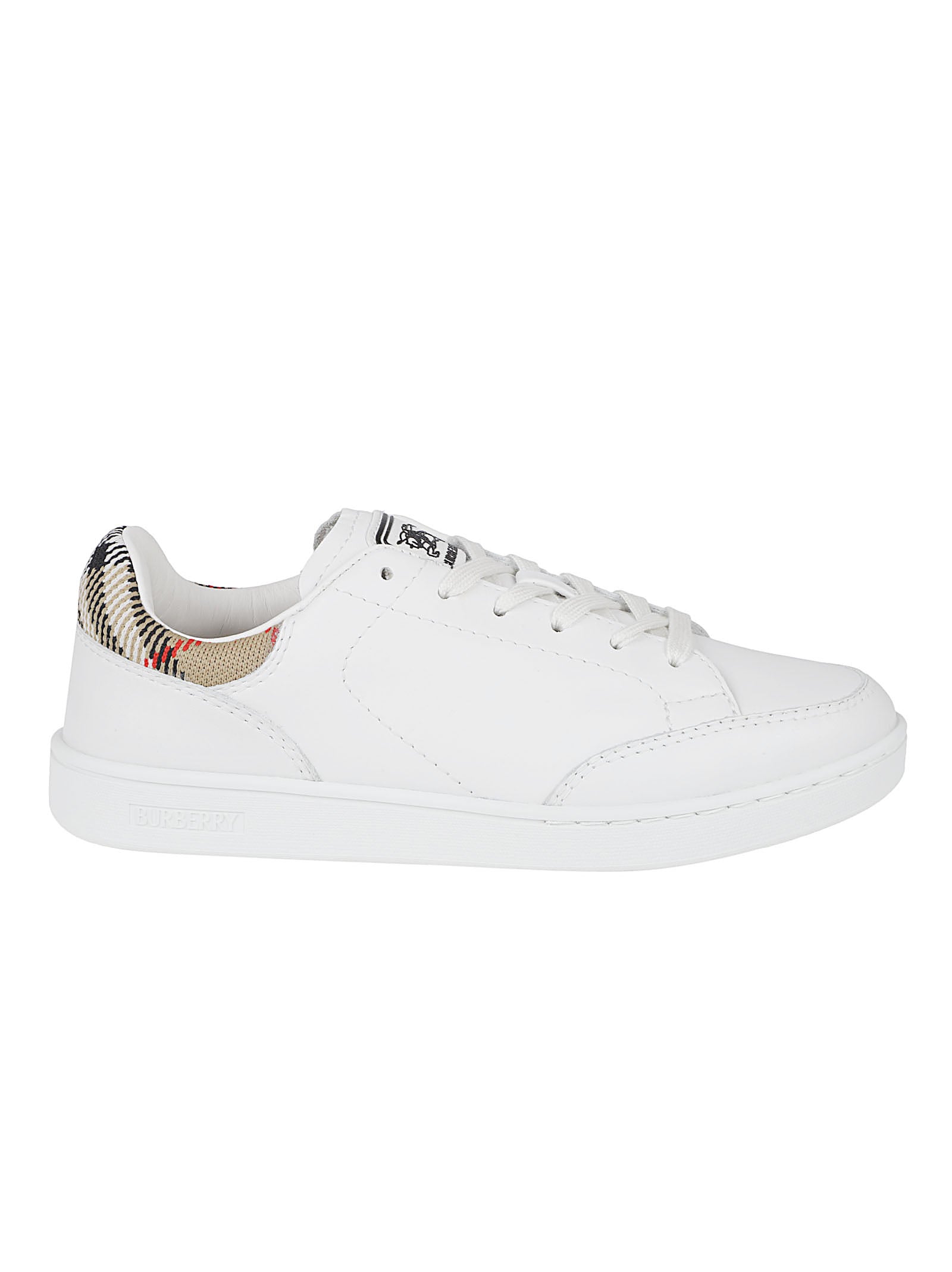 White Leather Low-Top Sneakers