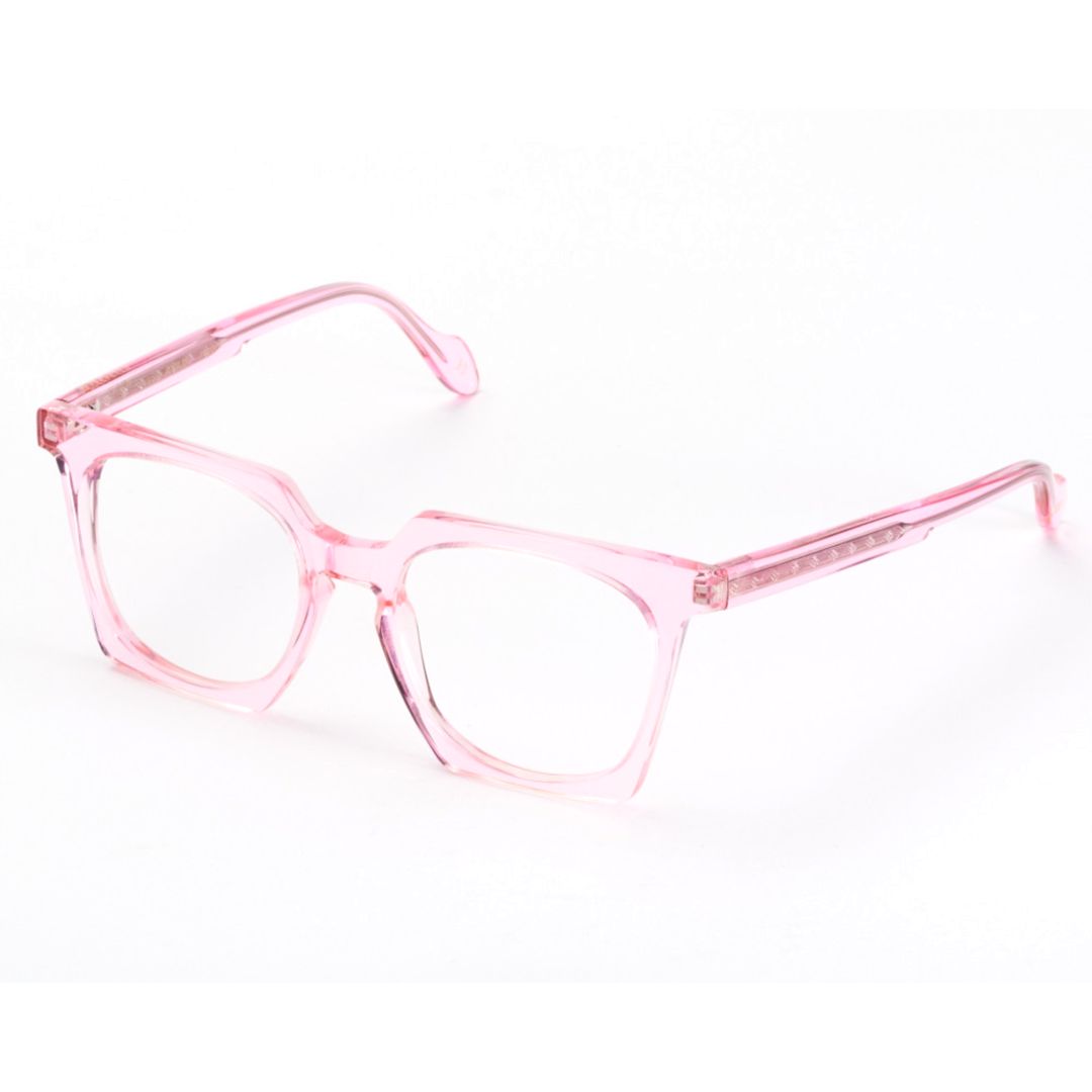 Maya Light Translucent Pink Square Frame Sunglasses