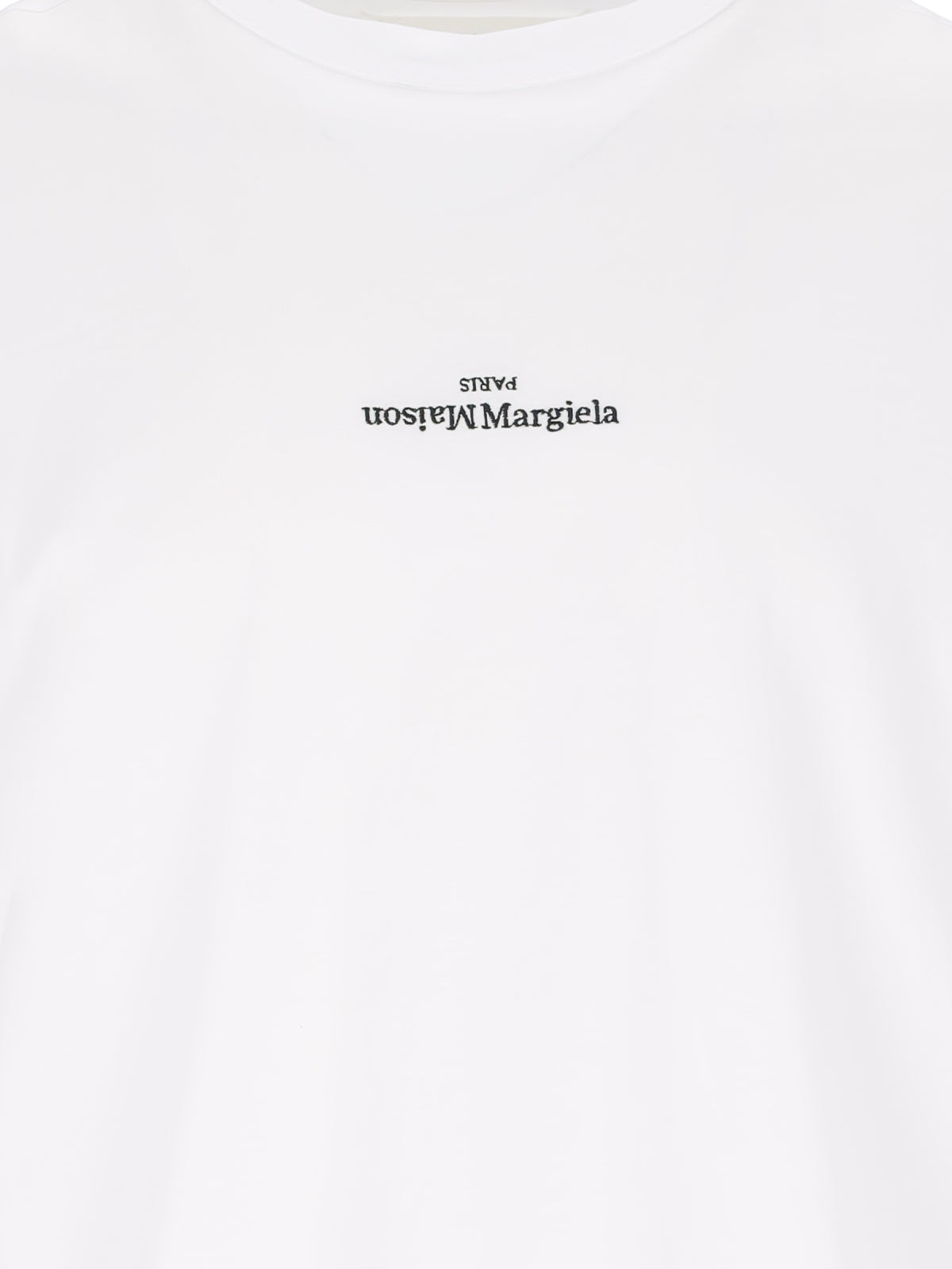 "Distorted Logo" T-Shirt, In White Cotton
