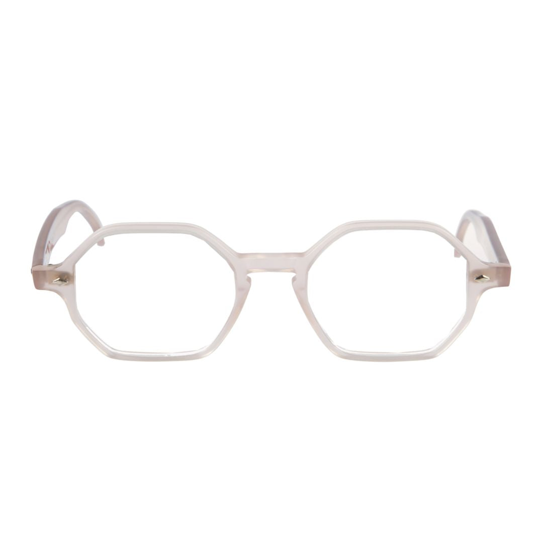 Octagon Translucent Octagonal Sunglasses with Sleek Tapered Temples
