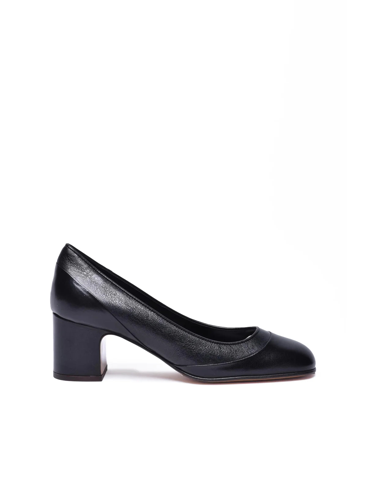 Black Leather Pumps