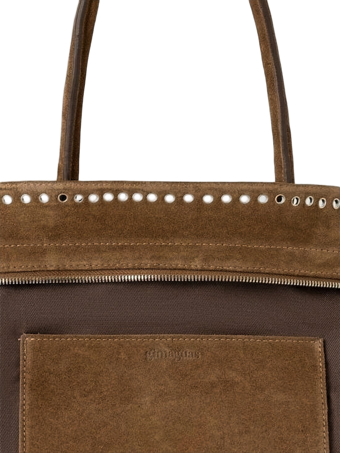 Trapezoidal Suede Leather Shoulder Bag