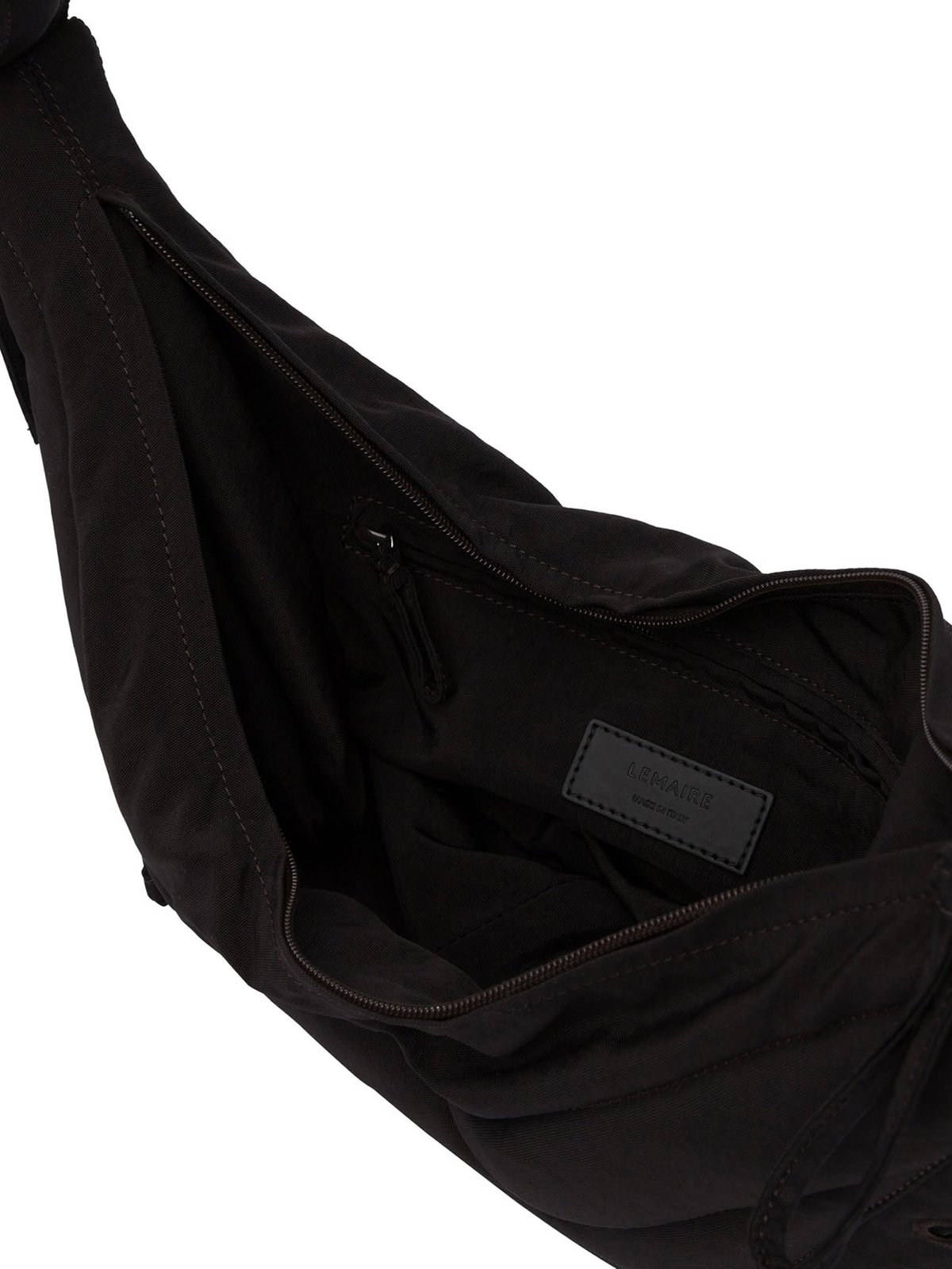 Crescent-Shaped Polyamide Shoulder Bag
