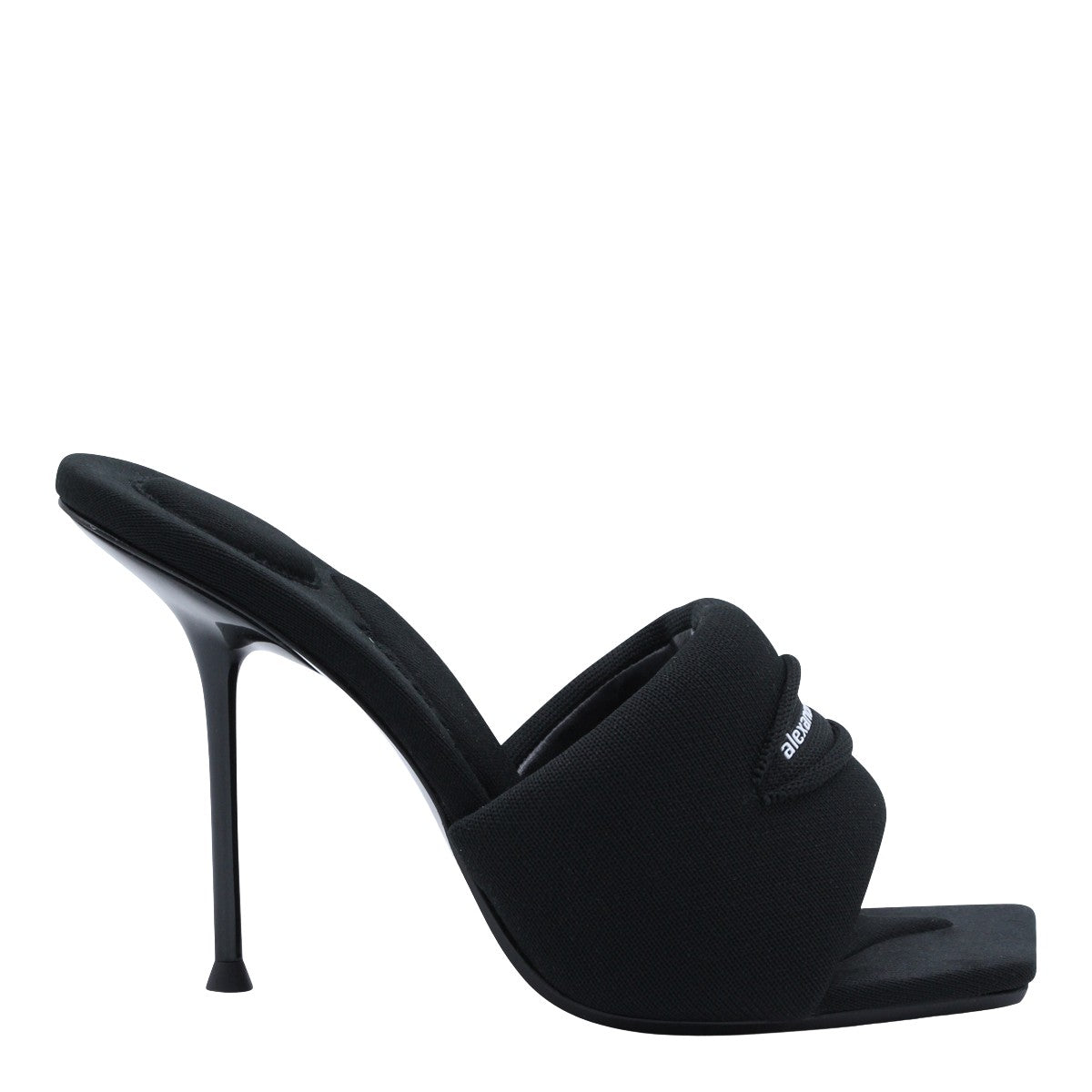 Black Sandals with Open-Toe Design