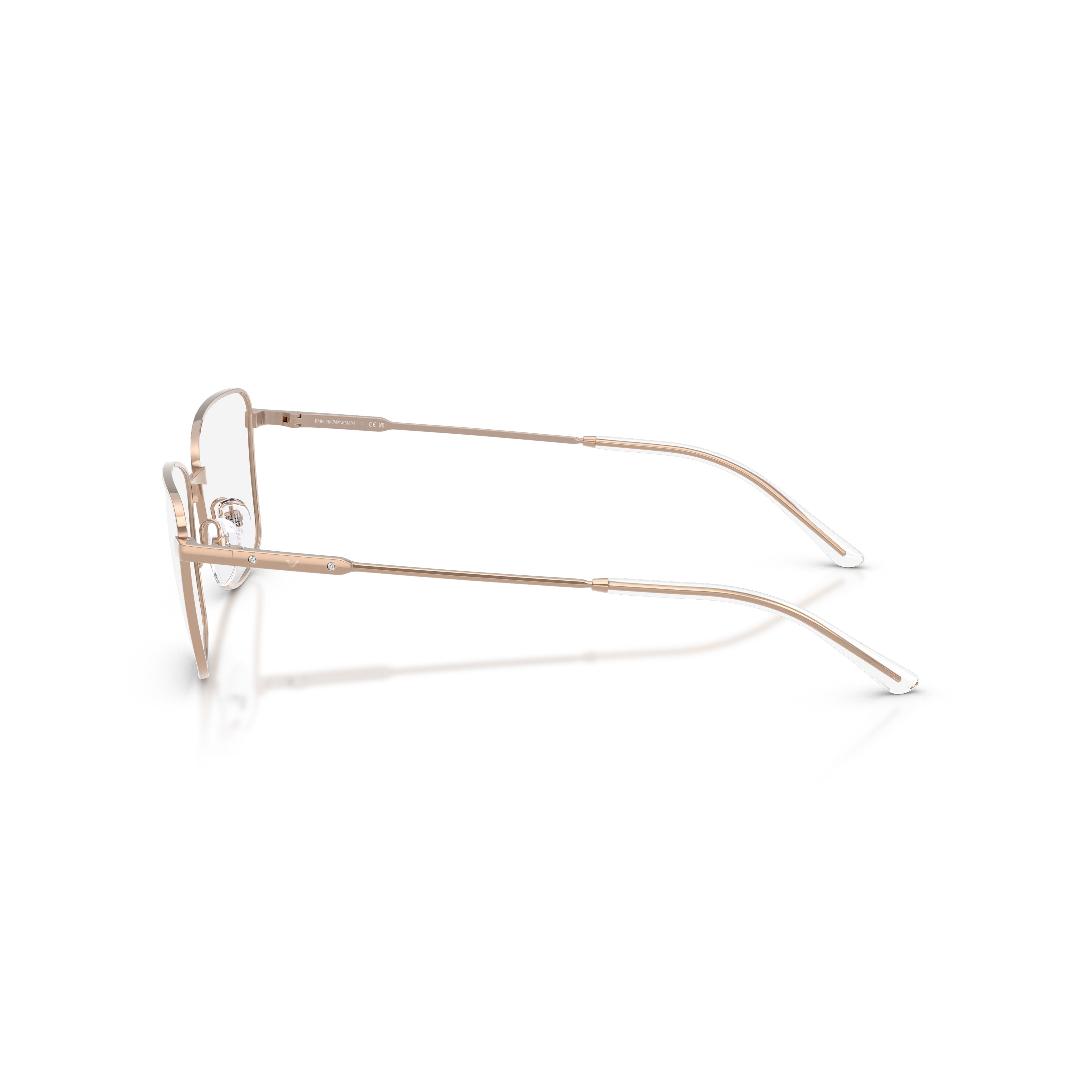 0ea1185b Sleek Square Gold Metal Frame Eyeglasses