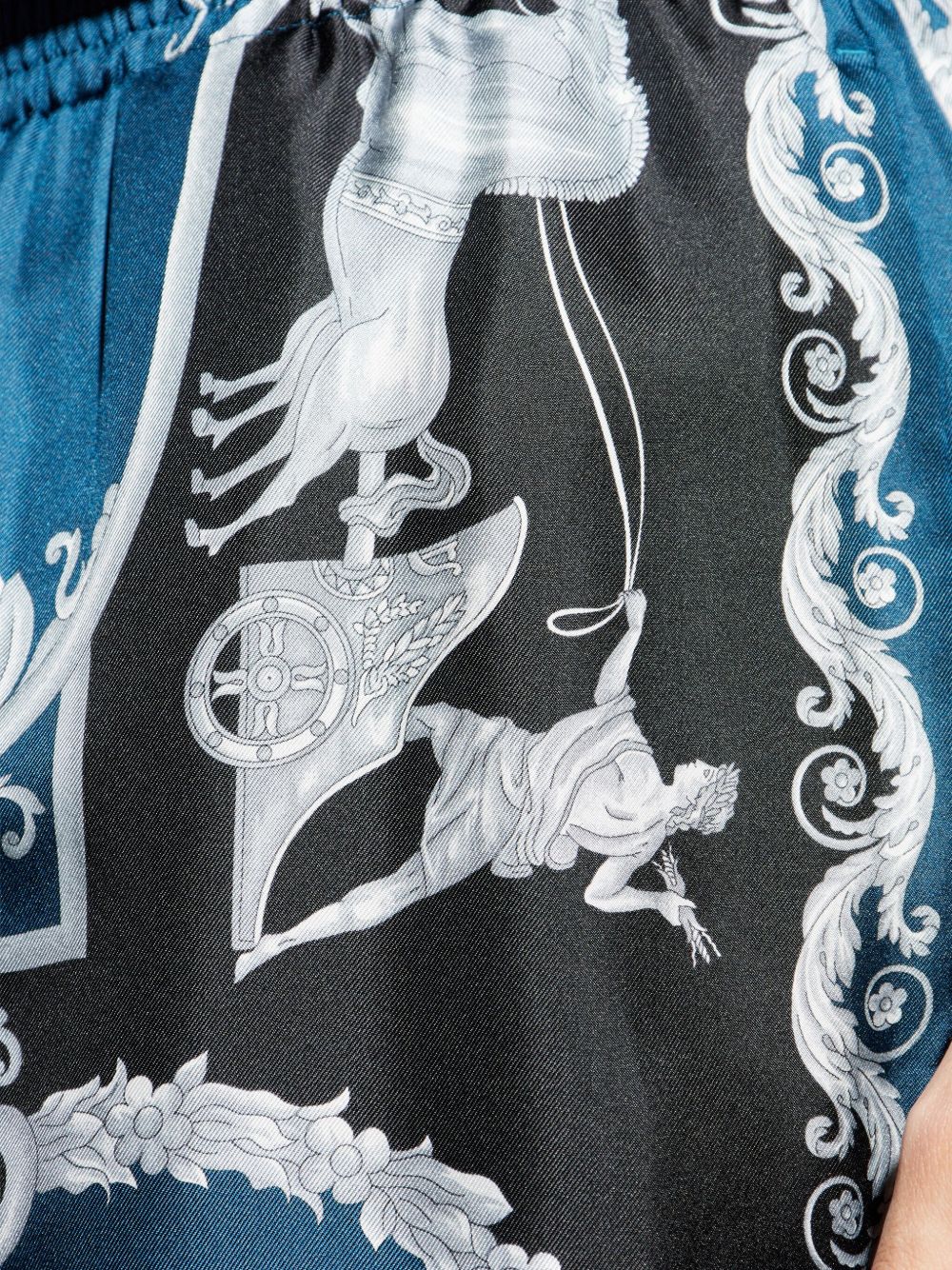 Baroque-Printed Silk-Nylon Shorts with Elastic Waistband