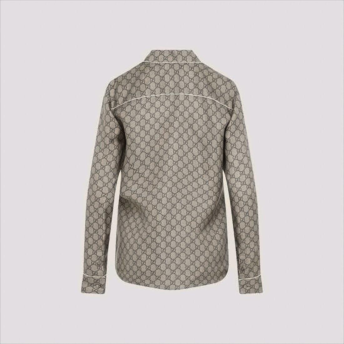 Silk Long-Sleeved Blouse with Button-Down Design