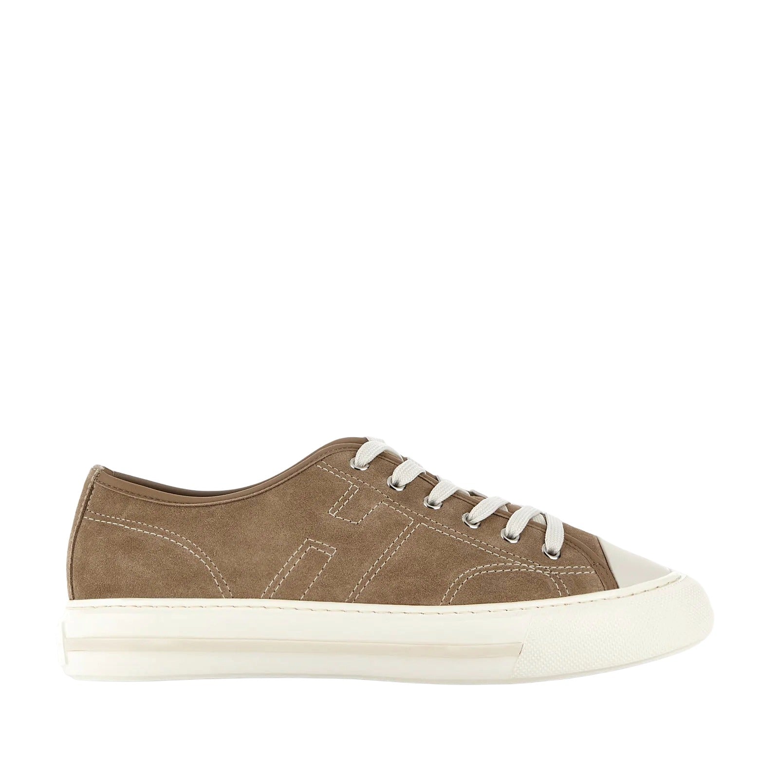 H691 Allacciato H Cuciture Sneakers in Beige