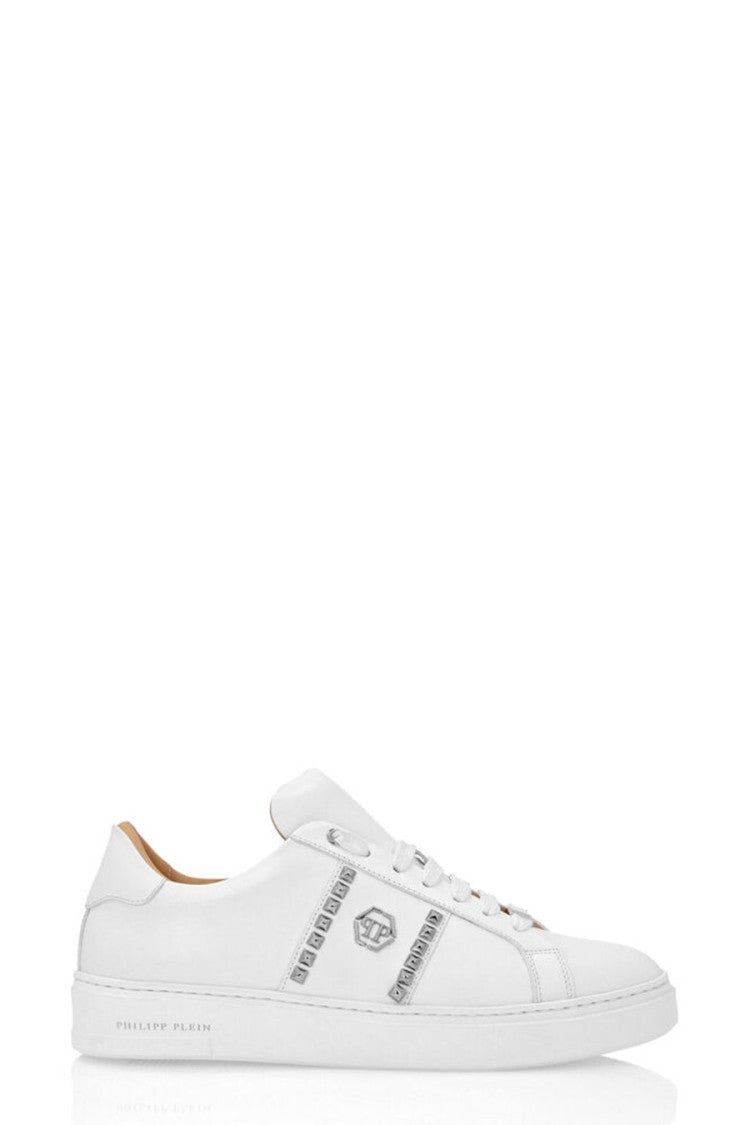 Leather Sneakers with Stylish Embellishments