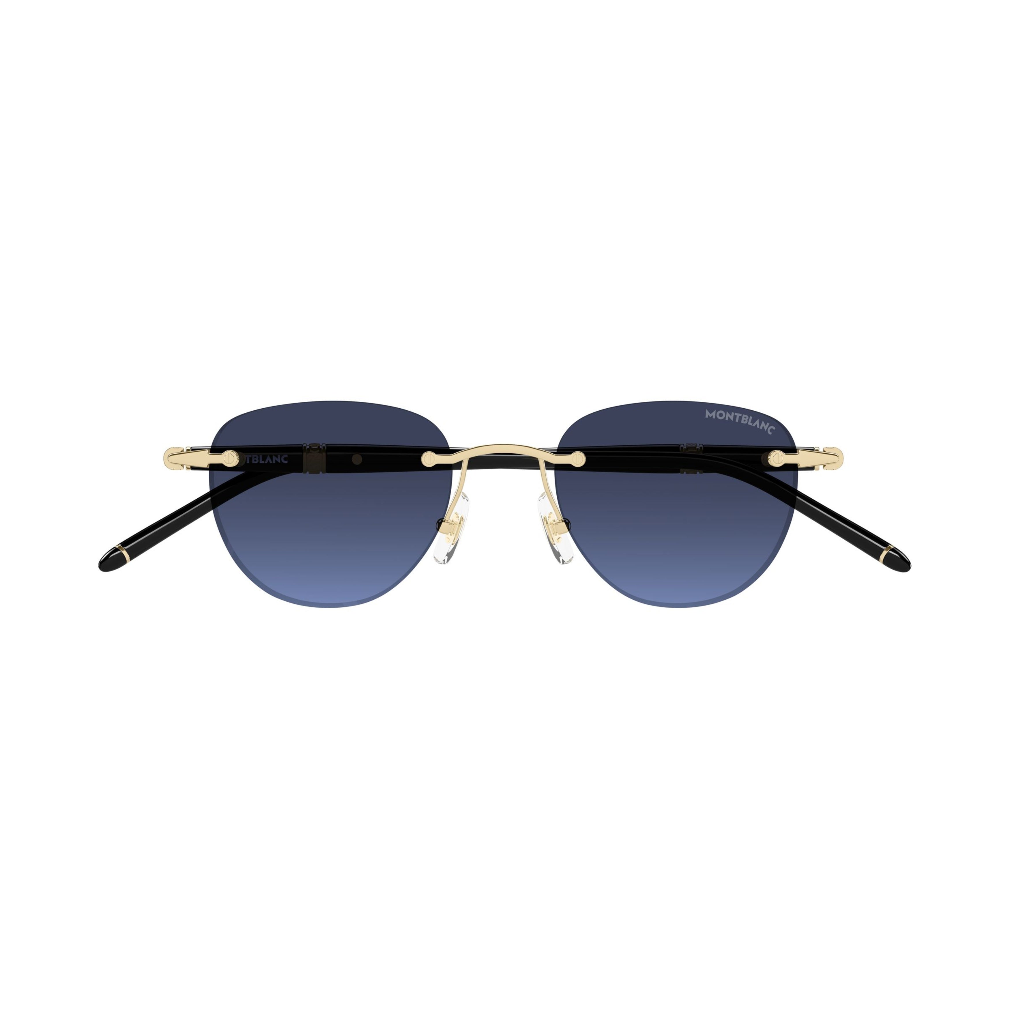 Rimless Sunglasses with Gradient Blue Lenses