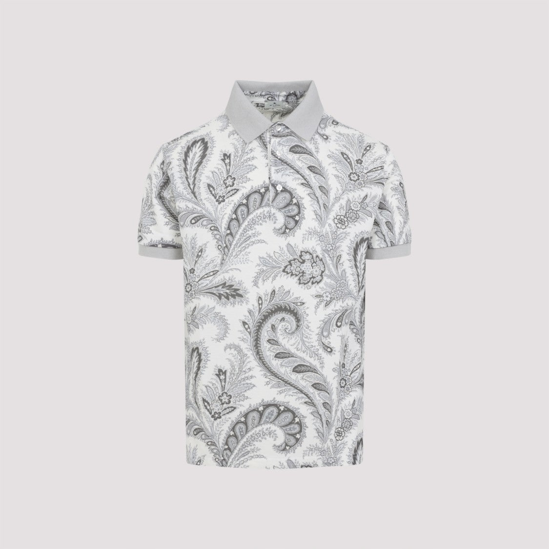 Polo T-Shirt With Paisley Pattern