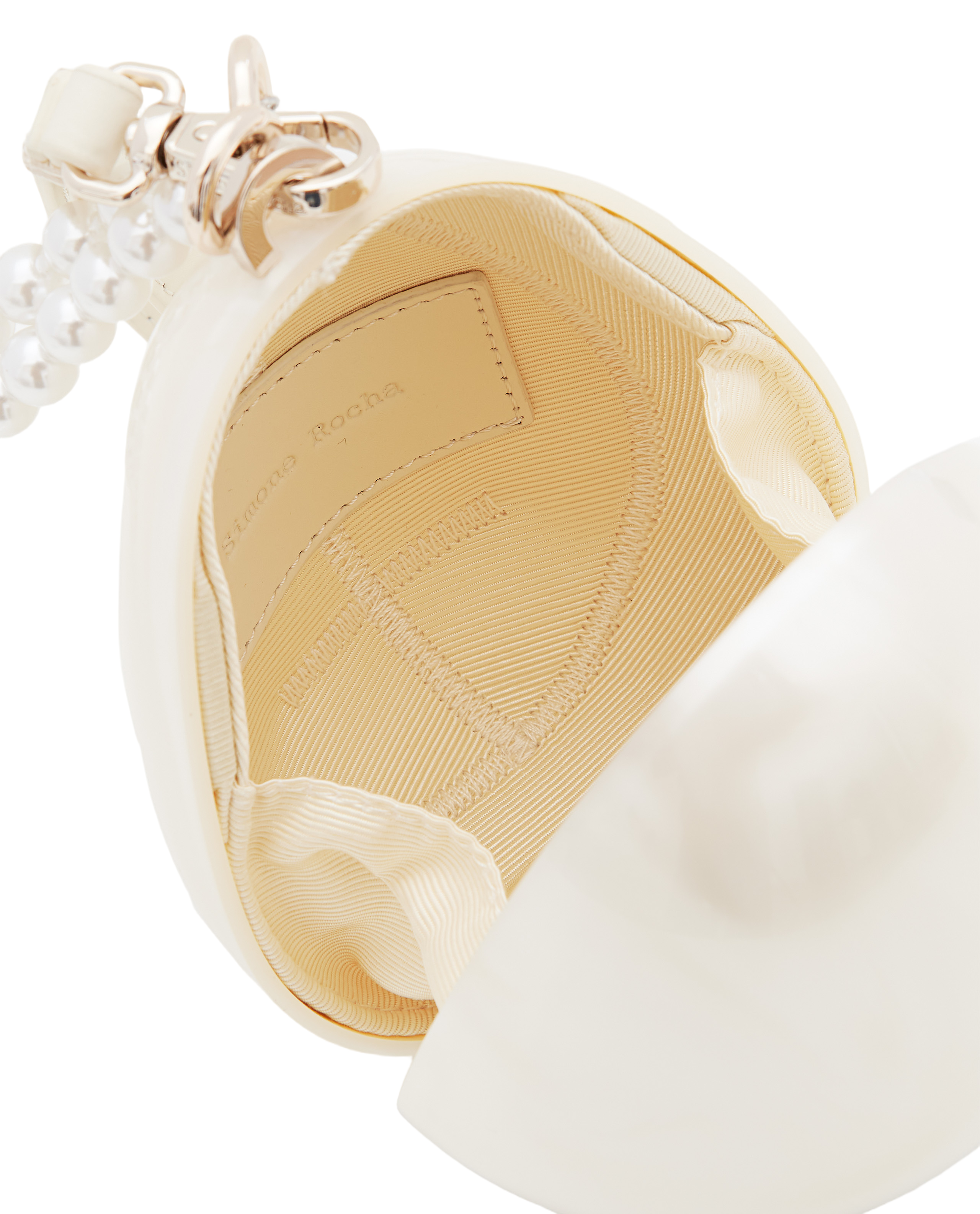 White Pearl Micro Egg Crossbody Bag