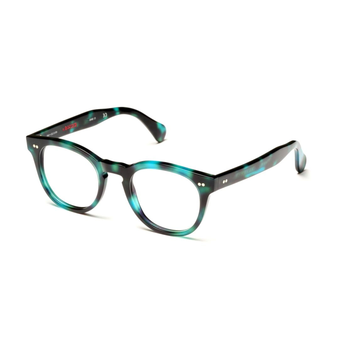 Tuxon-K Marbled Teal and Black Rounded Sunglasses