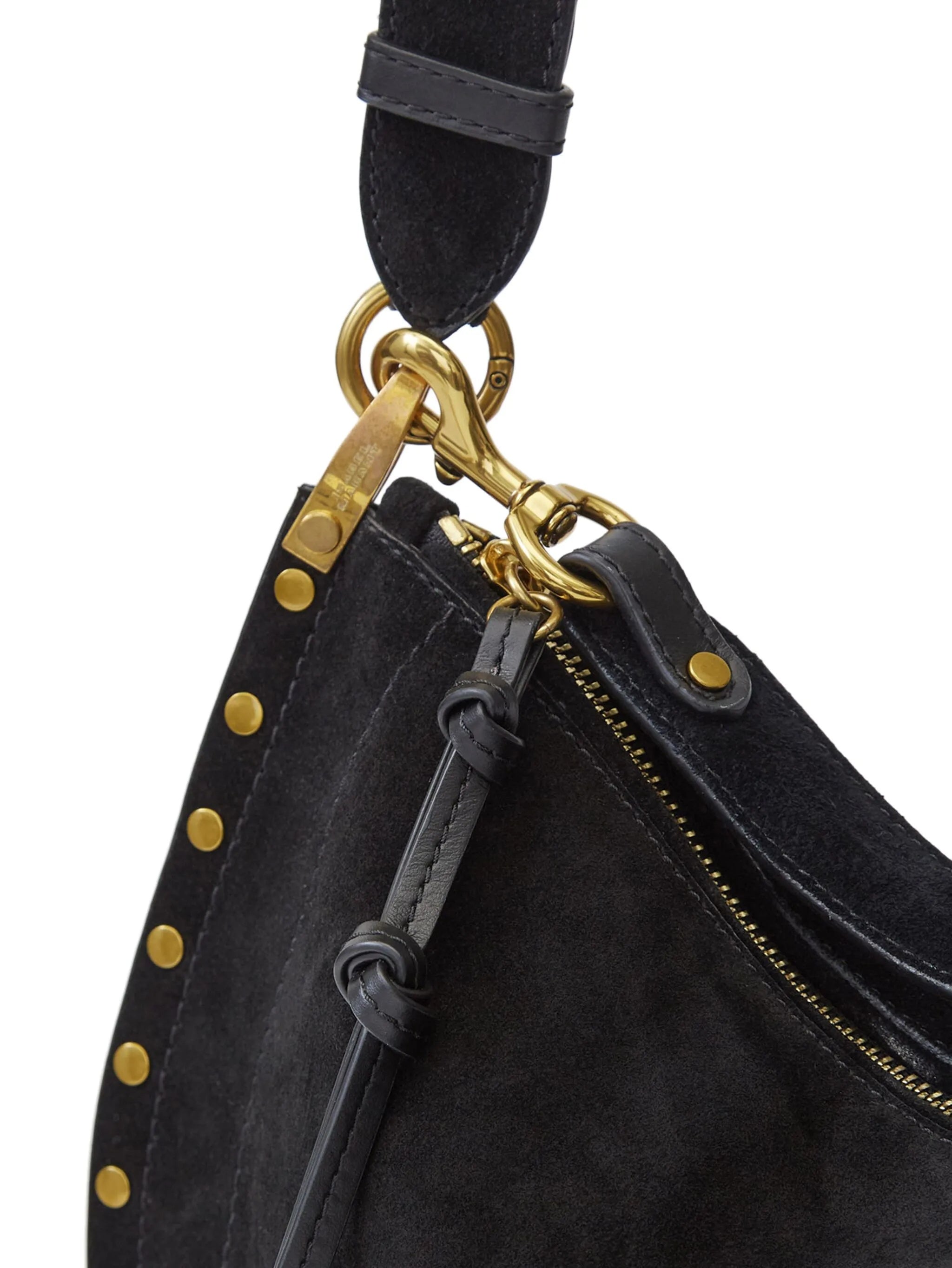 Black Oskan Soft Crescent Shoulder Bag