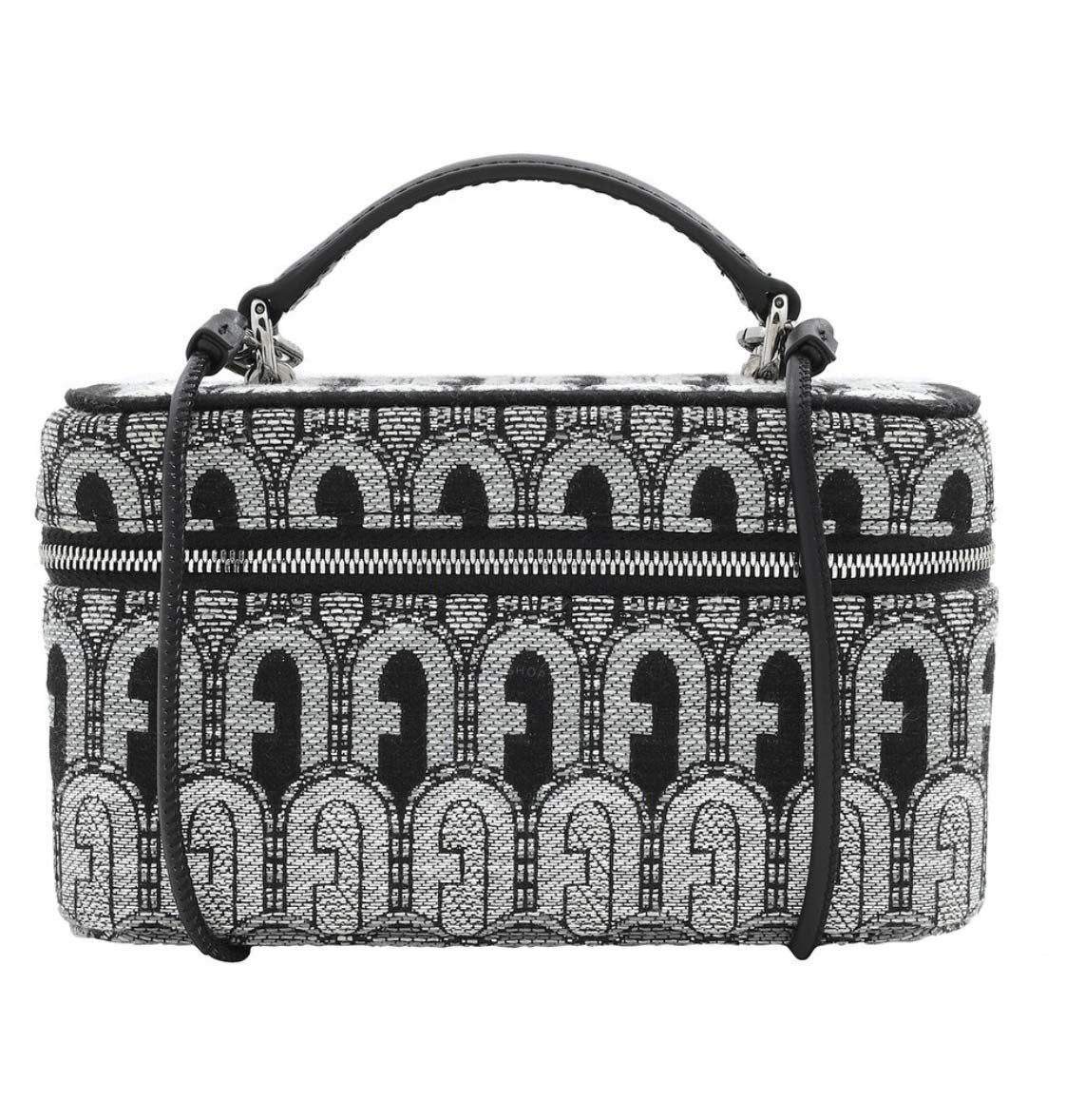Structured Grey Wallet with Zip Closure