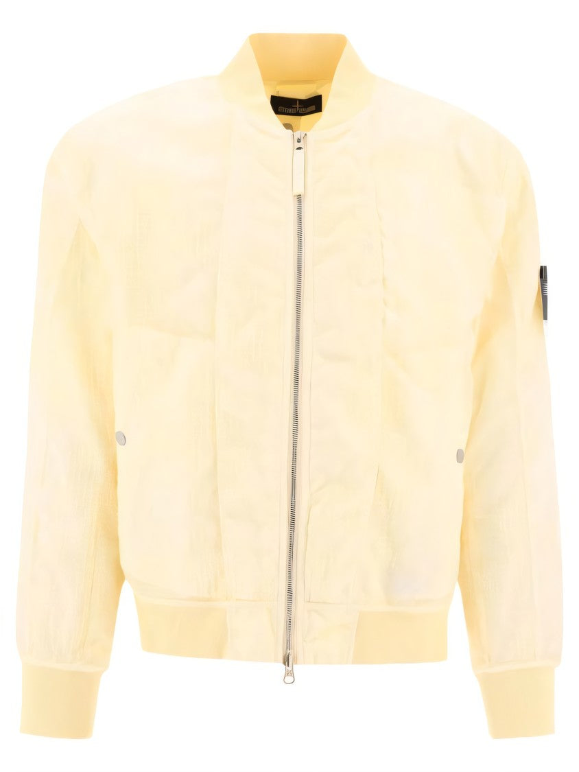 Bomber Jacket with Subtle Texture