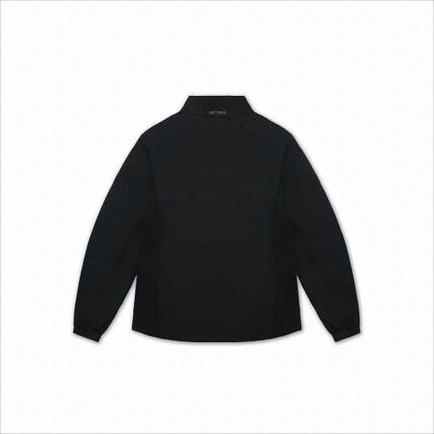 Black Full-Zip Jacket With High Collar
