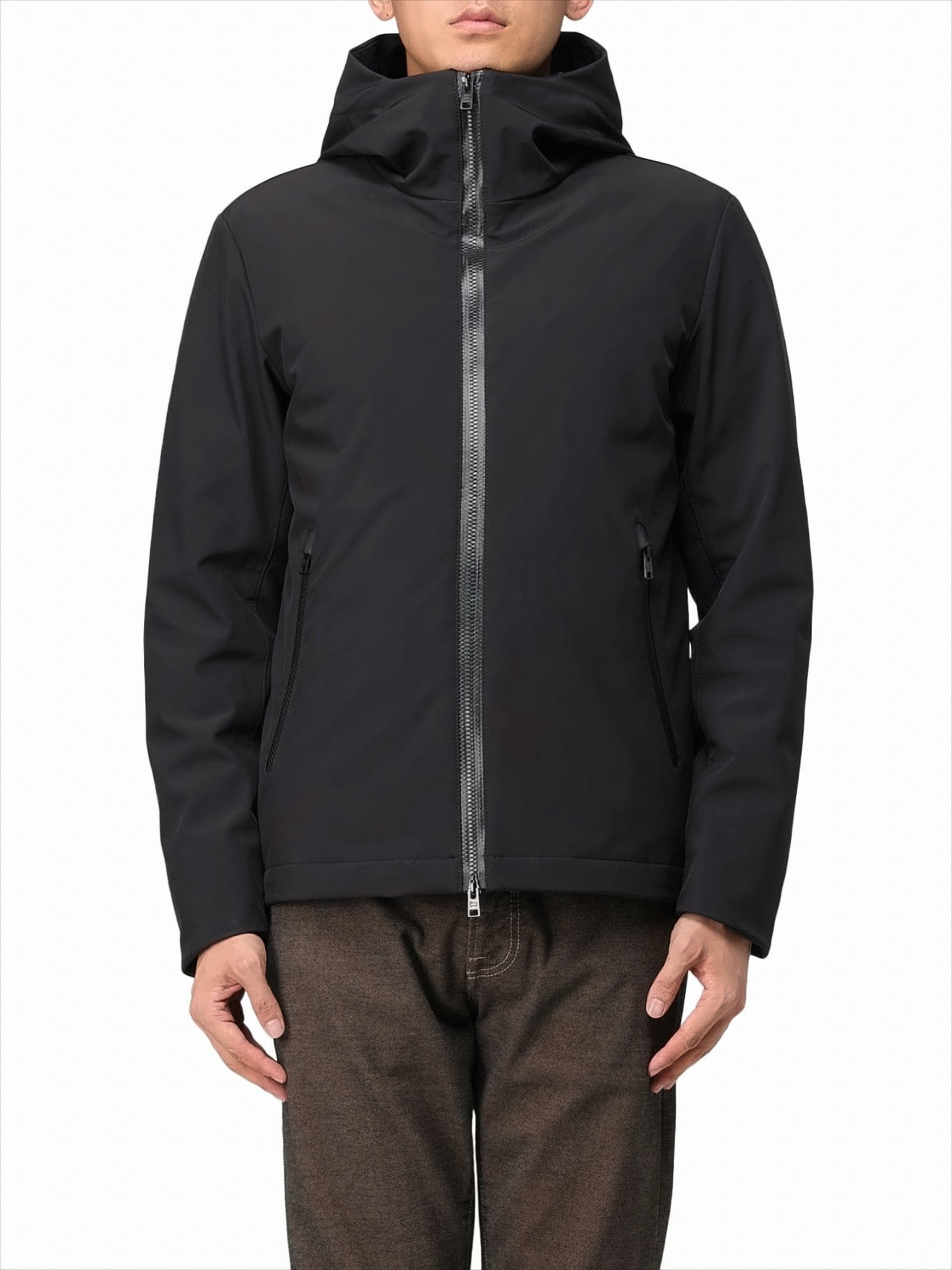 Stretch Fabric High Collar Woolrich Jacket