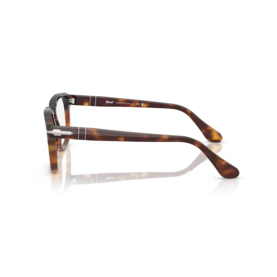 0po3376v Tortoiseshell-patterned Square Frame Eyeglasses with Keyhole Bridge