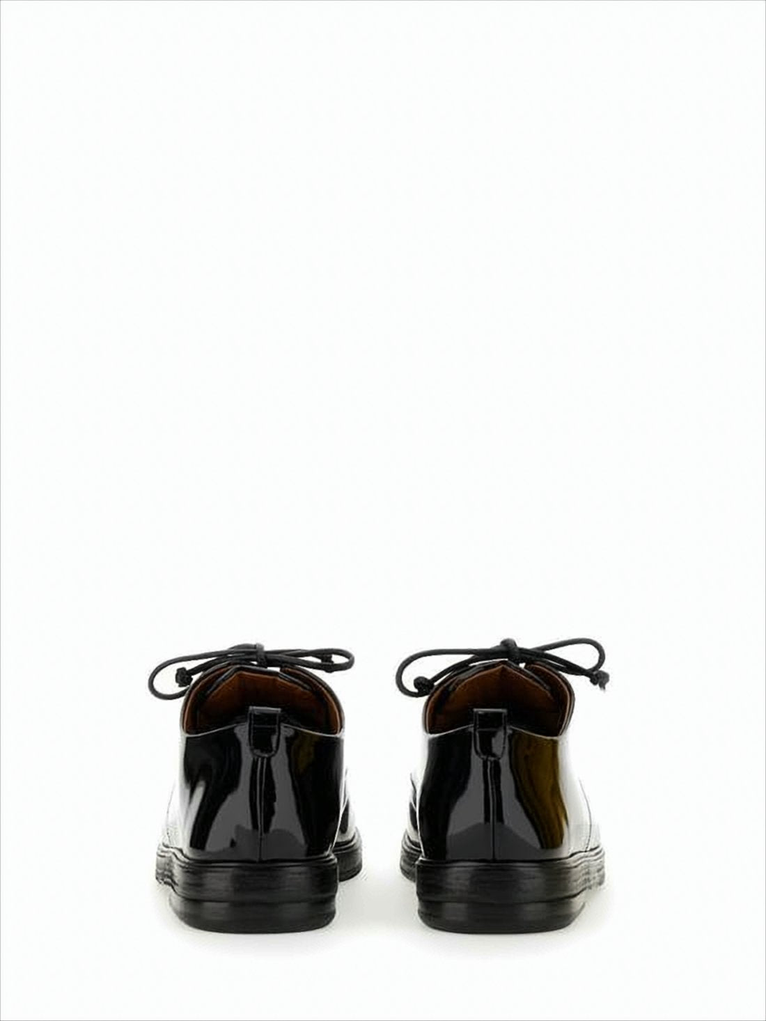 Glossy Black Lace-Up Dress Shoes
